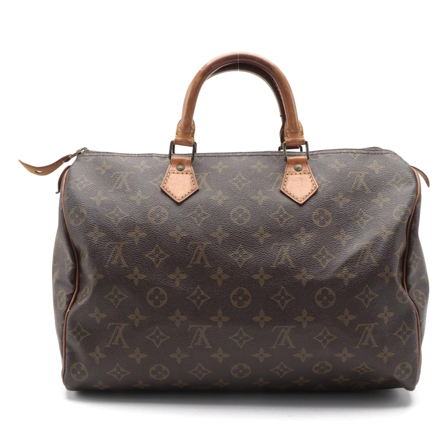 Louis Vuitton Speedy 35 in Monogram Canvas and Vachetta Leather