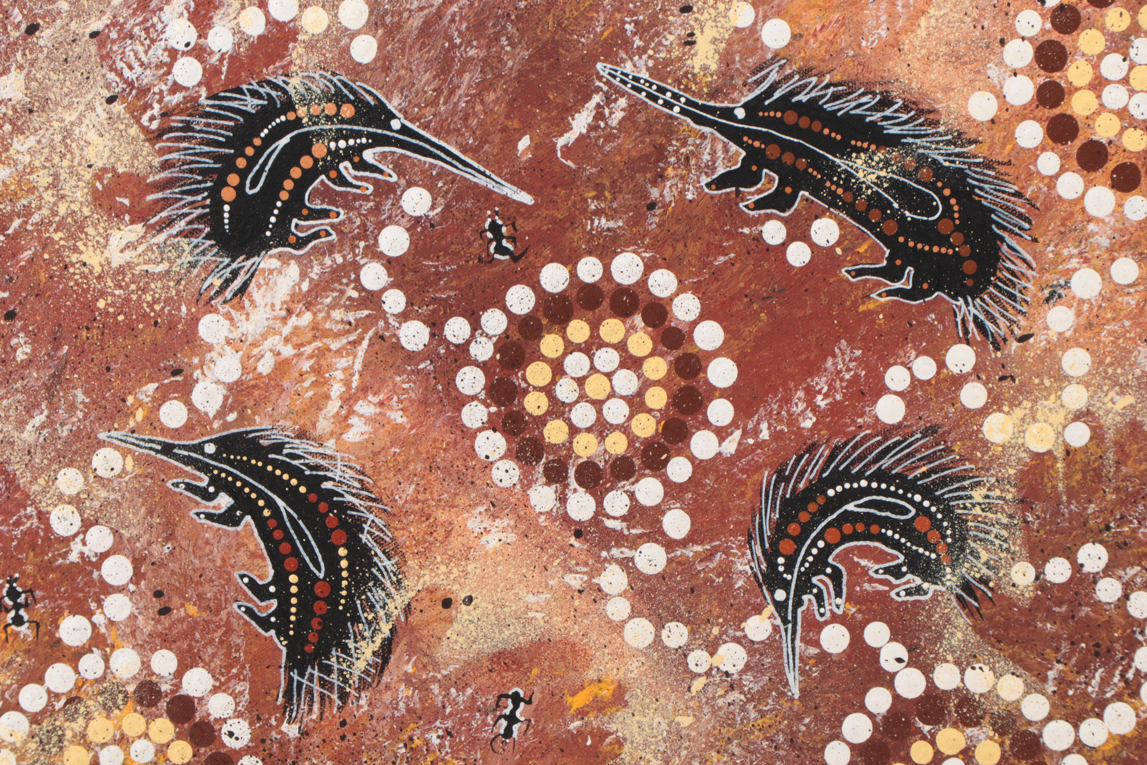 Aboriginal Style Acrylic Painting of Animals