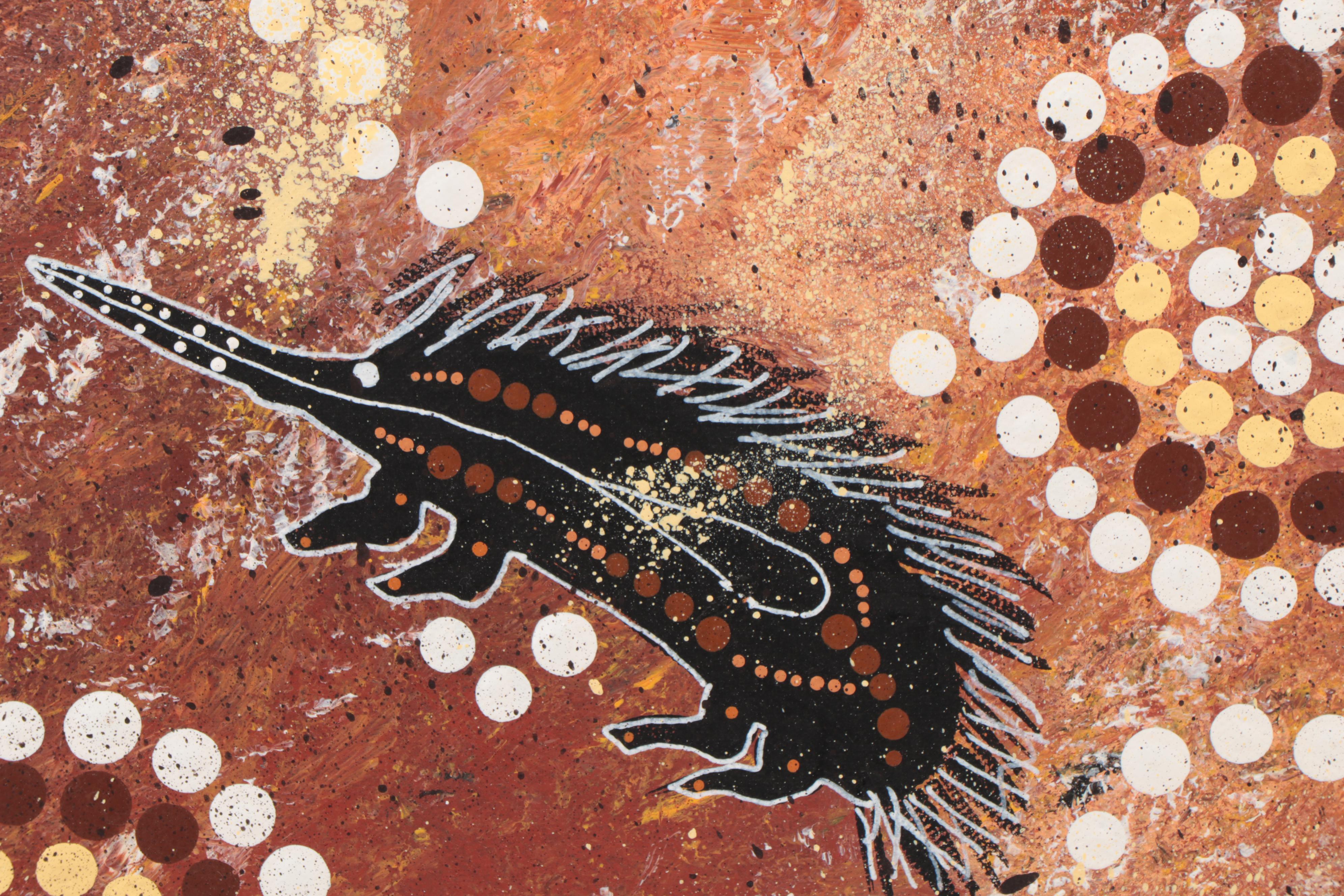 Aboriginal Style Acrylic Painting of Animals