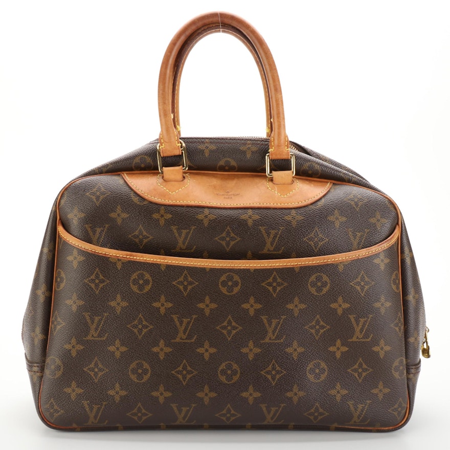 Louis Vuitton Deauville Travel Bag in Monogram Canvas and Vachetta Leather