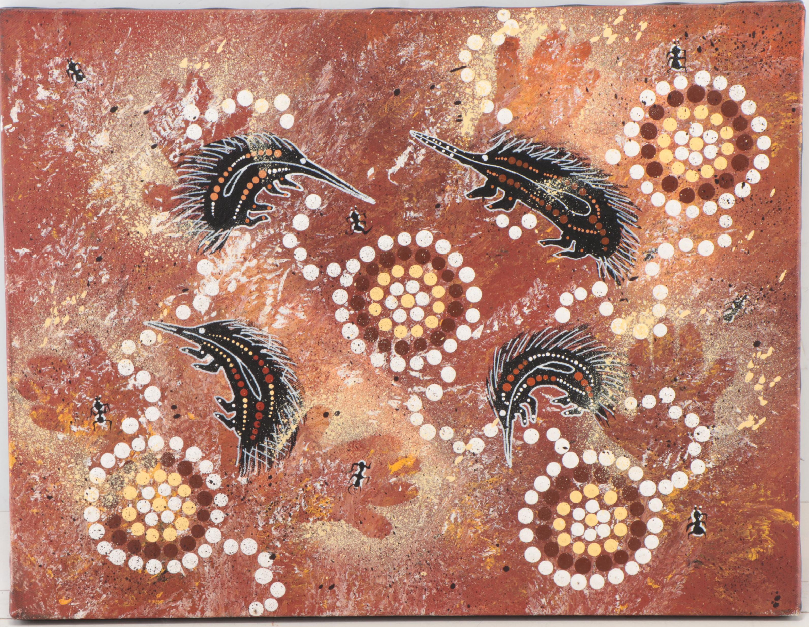 Aboriginal Style Acrylic Painting of Animals