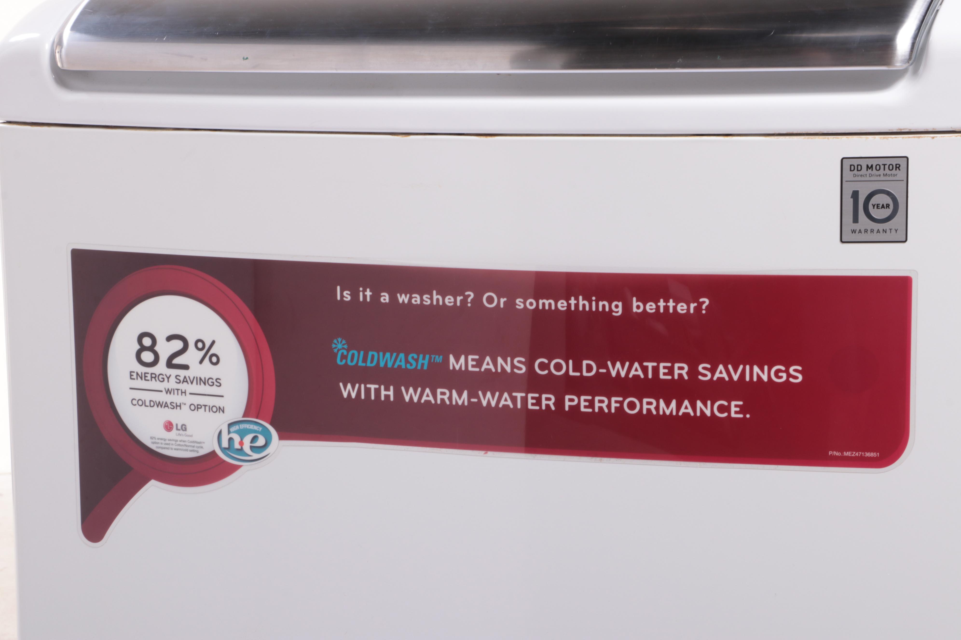 LG "WT5001CW" 4.5 Cu. Ft. High Efficiency Top-Load Washer
