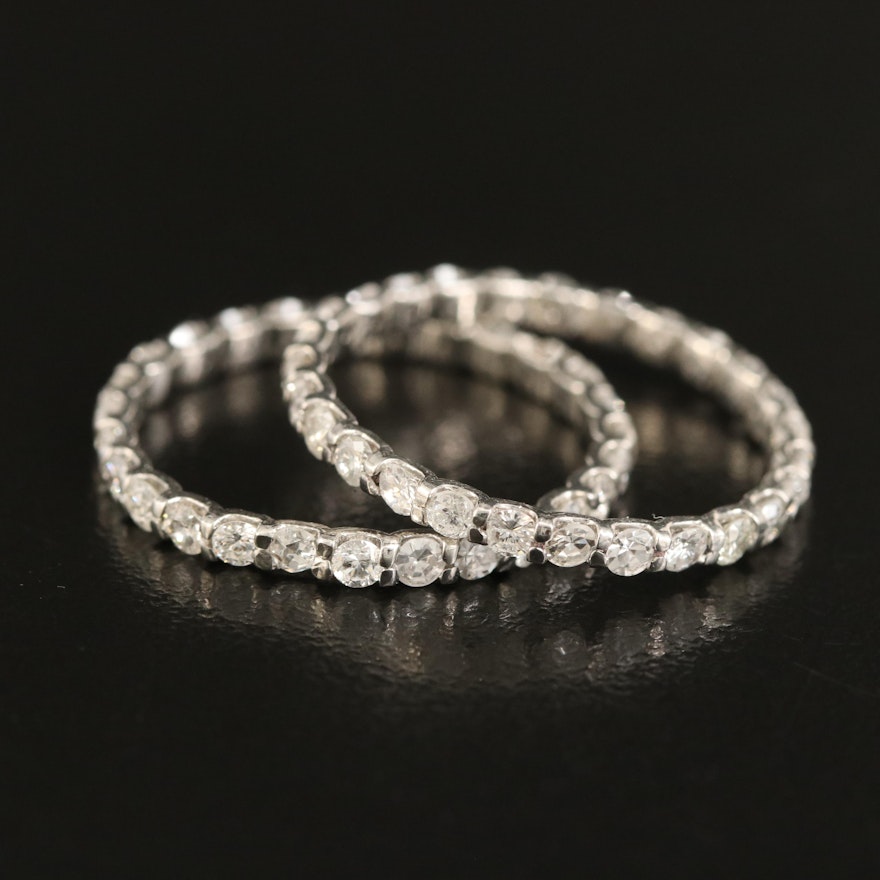 Platinum 1.49 CTW Diamond Eternity Bands