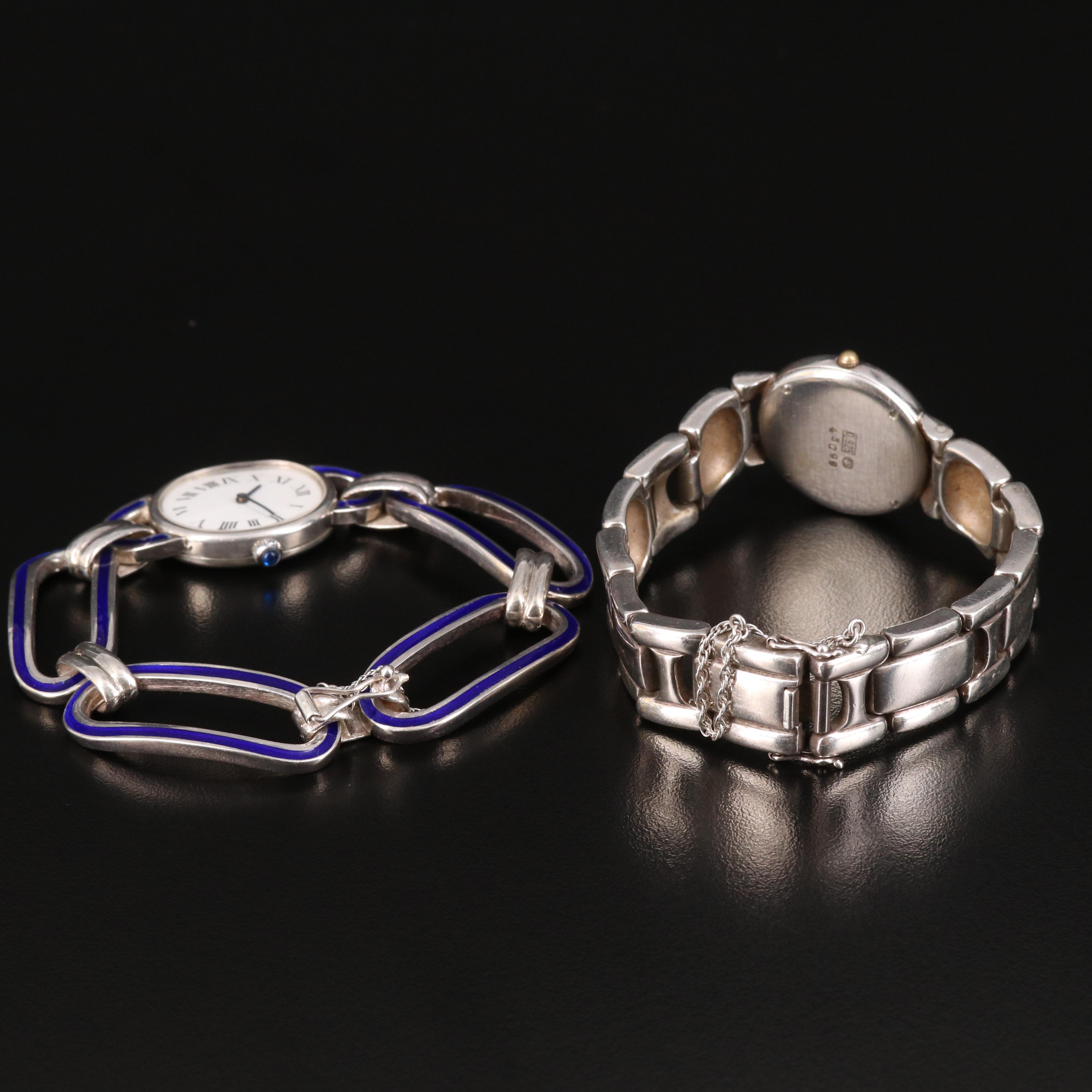 Two Sterling Silver Quartz Watches