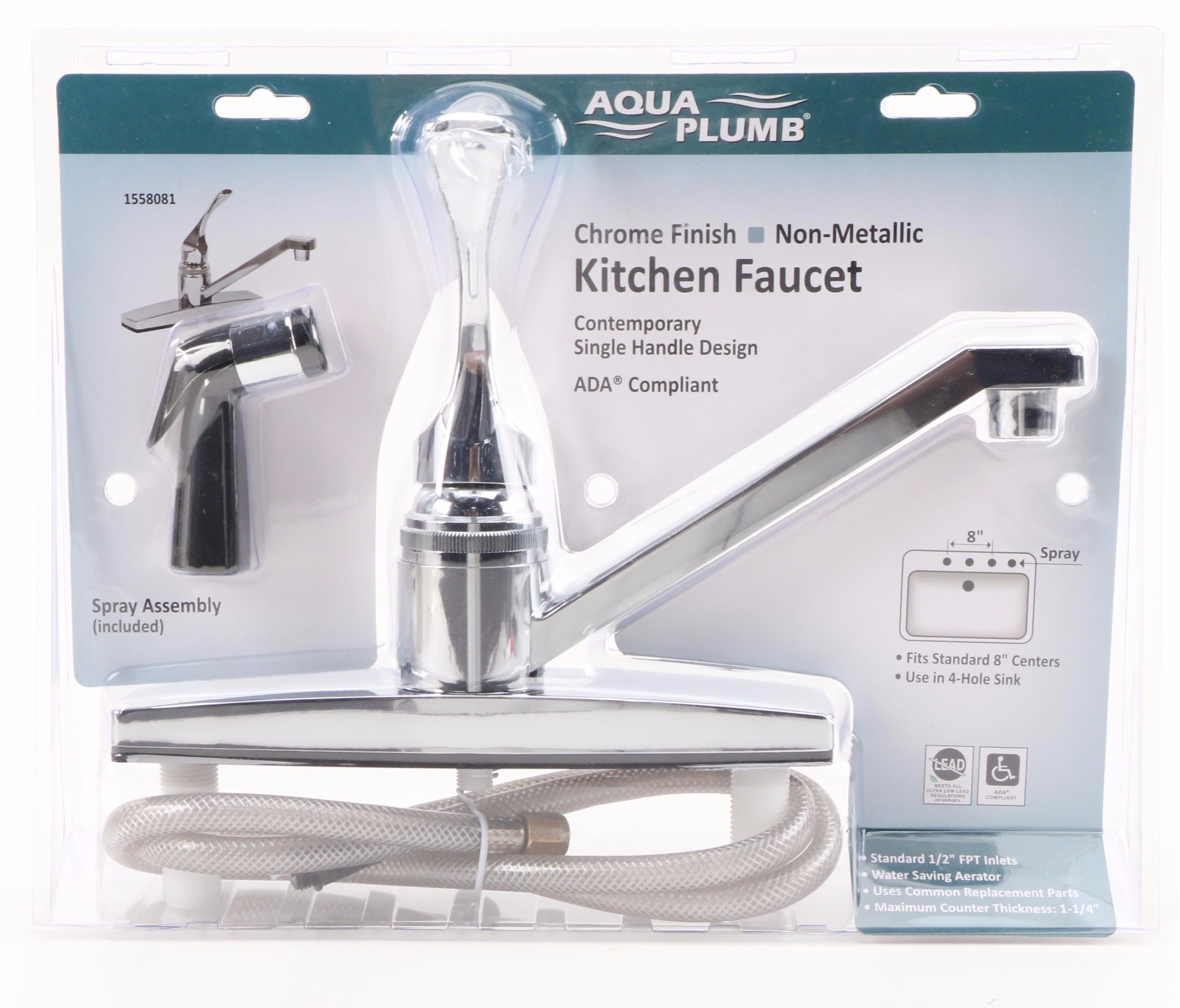 Aqua Plumb Plastic Kitchen Faucets in Chrome Finish