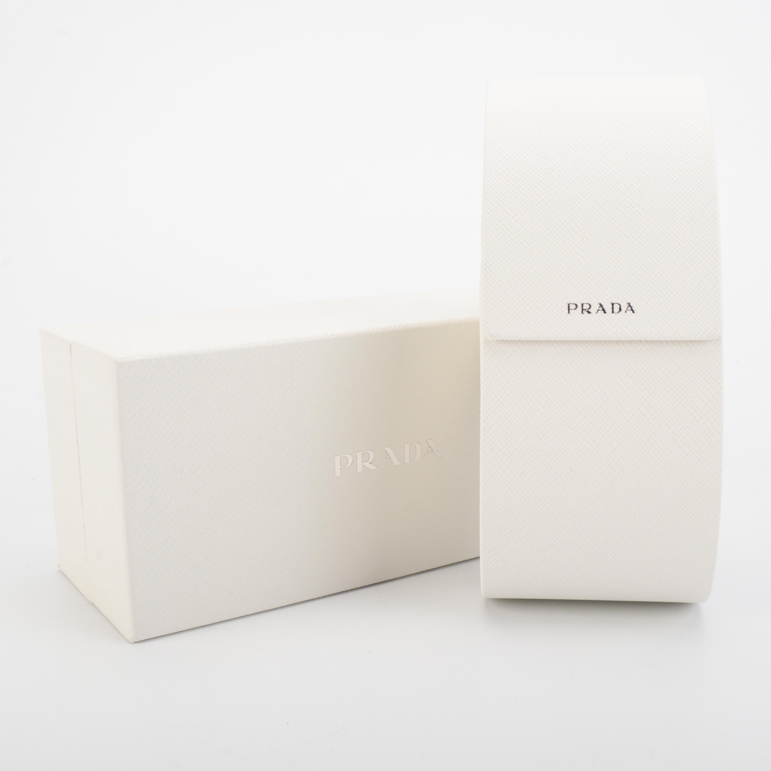 Prada SPR73V Pale Gold Metal Frame with Grey Gradient Lens Shield Sunglasses