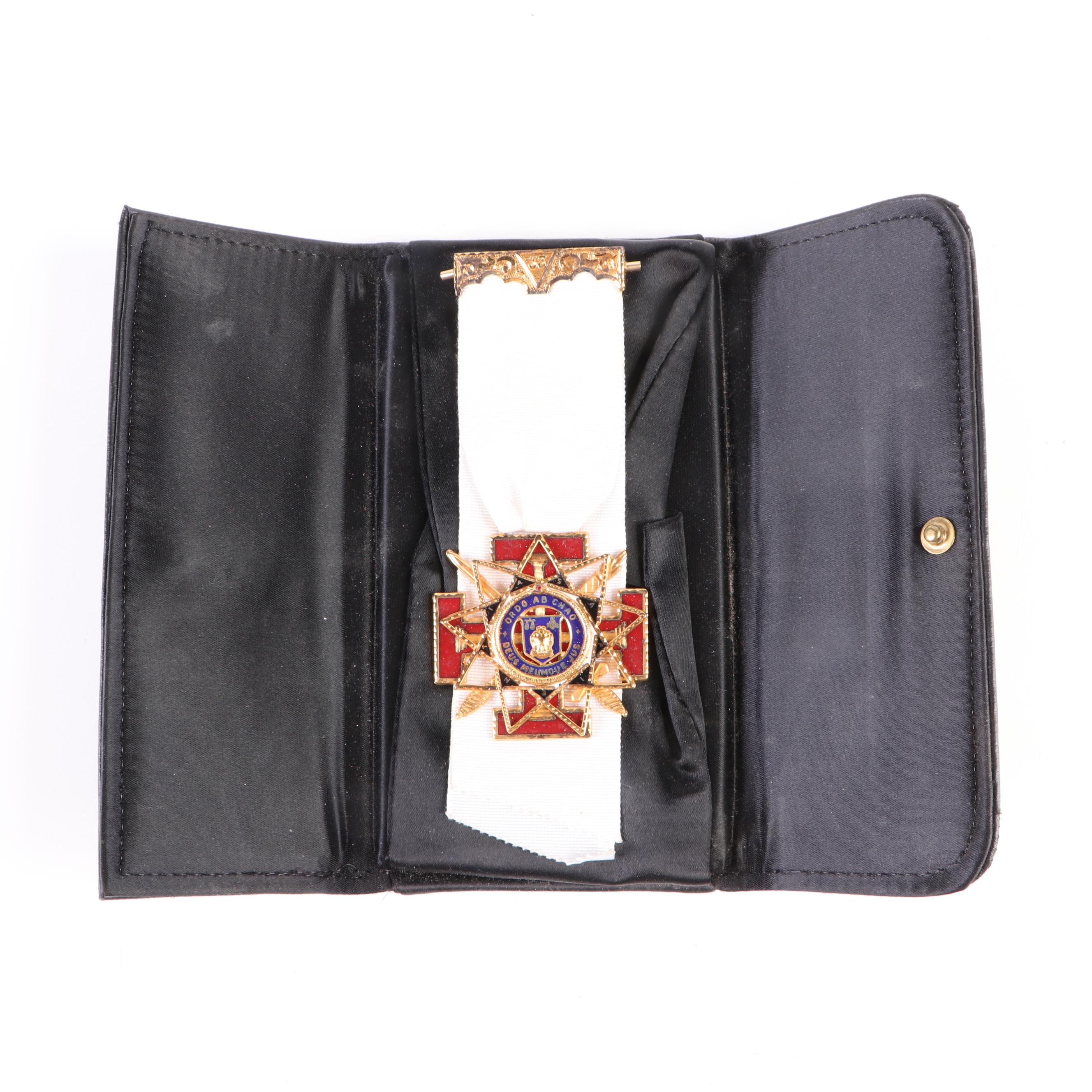 Masonic "Oola Khan" Fez and Order of DeMolay Medals, Mid 20th Century