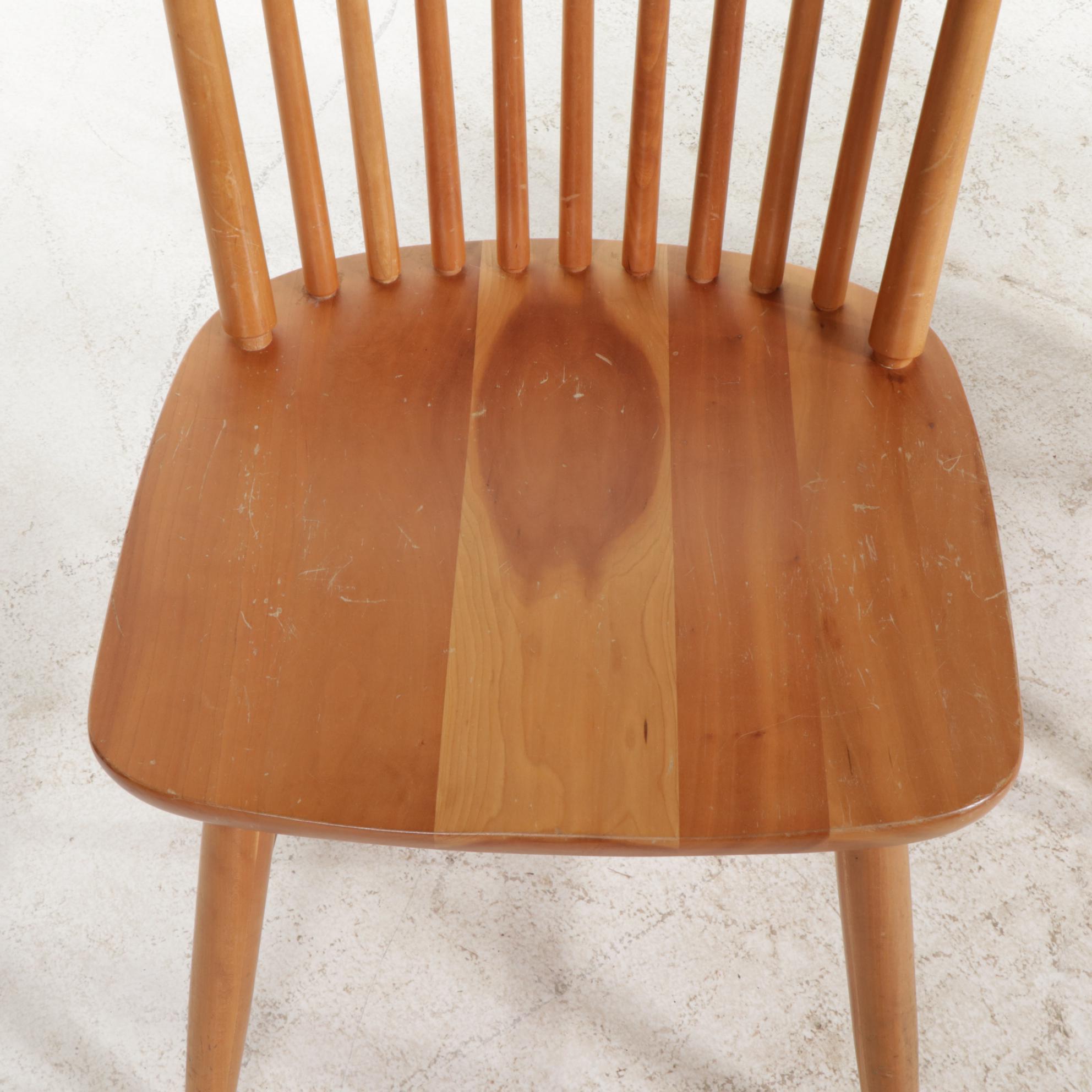 Shin-Lee Cherry Dining Table and Rod-Back Dining Chairs