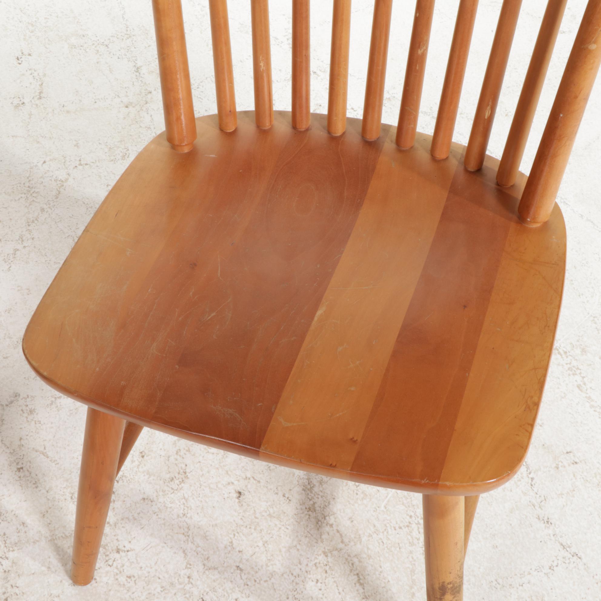 Shin-Lee Cherry Dining Table and Rod-Back Dining Chairs