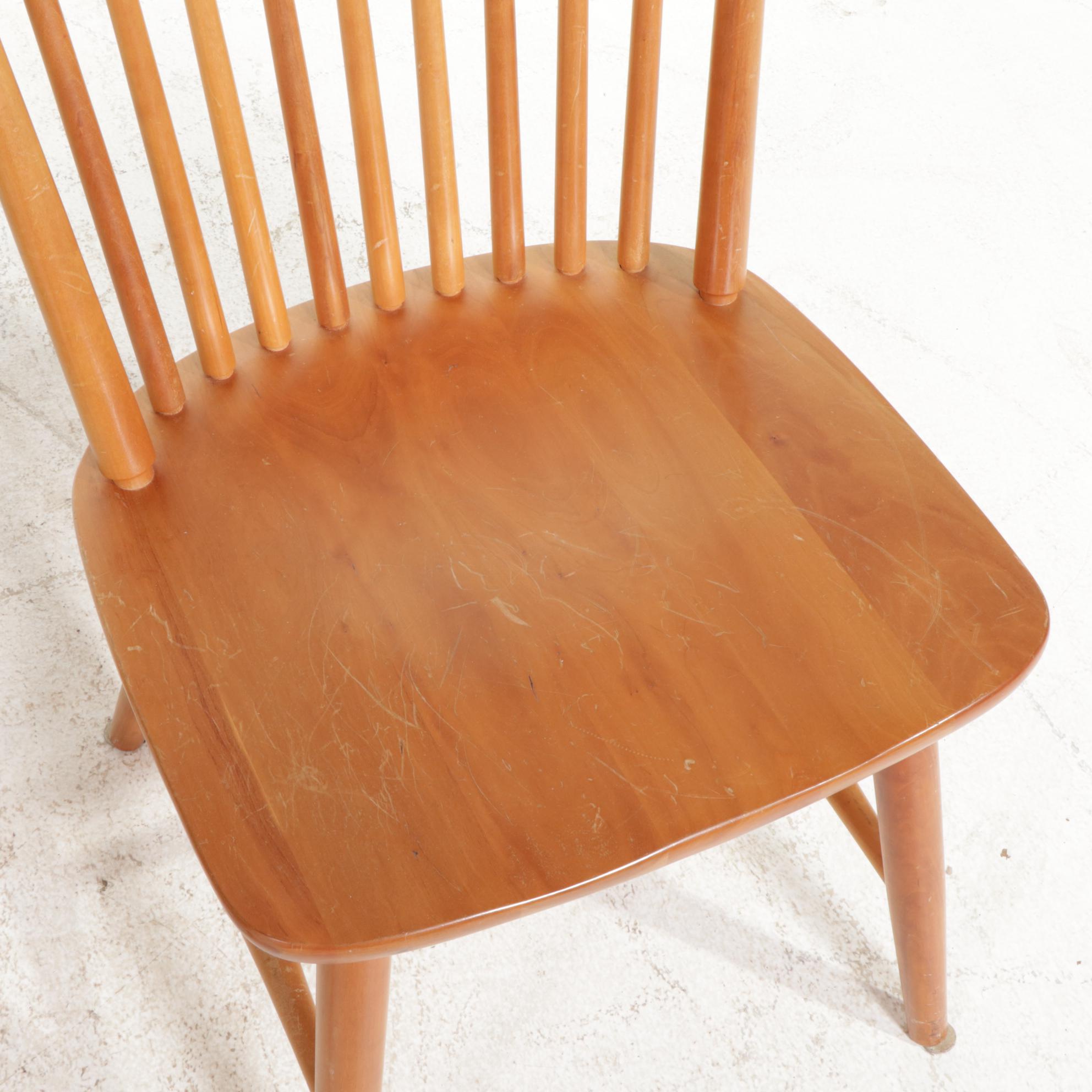 Shin-Lee Cherry Dining Table and Rod-Back Dining Chairs