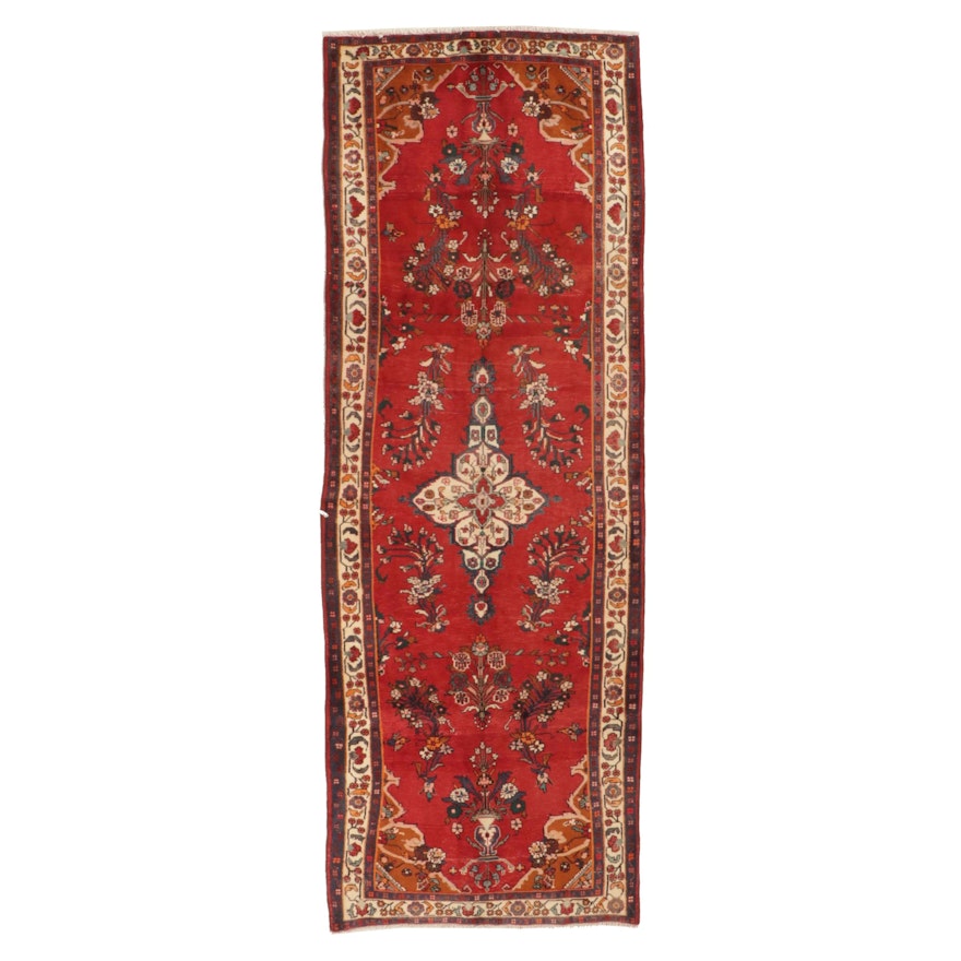 4'2 x 11'10 Hand-Knotted Persian Hamadan Long Rug