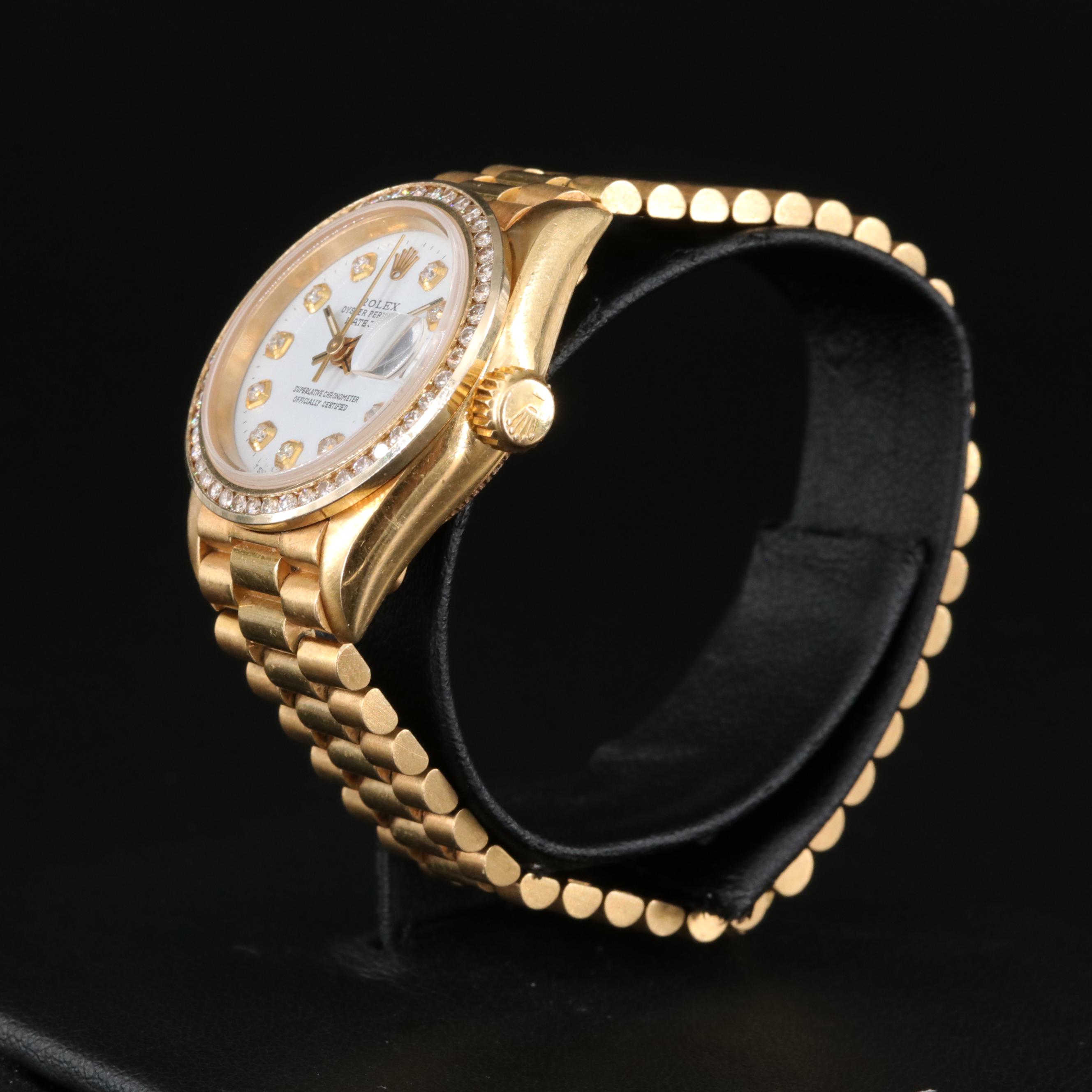 1993-1994 Rolex 18K Datejust 0.81 CTW Diamond Dial and Bezel Watch