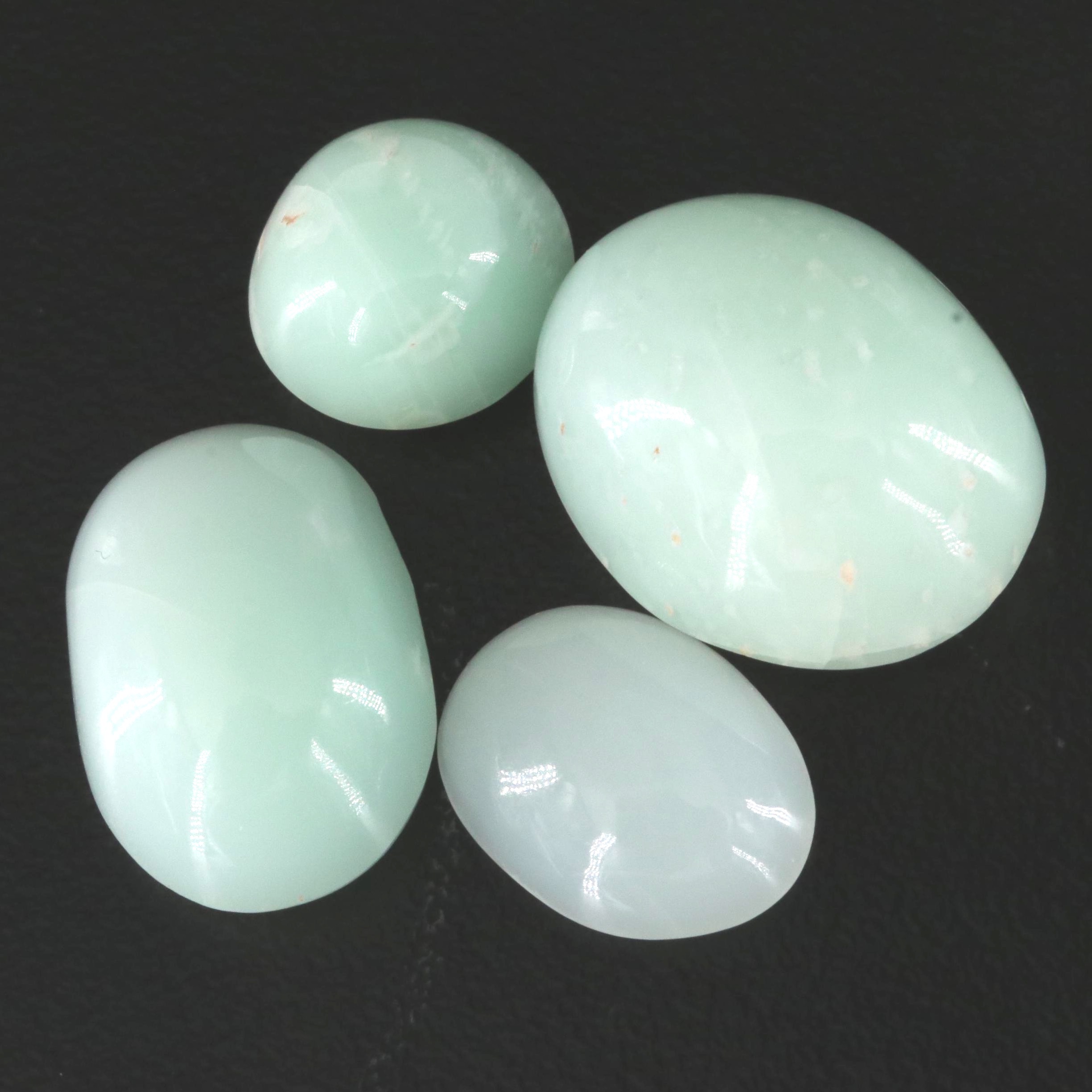 Loose 34.51 CTW Chrysoprase Cabochons