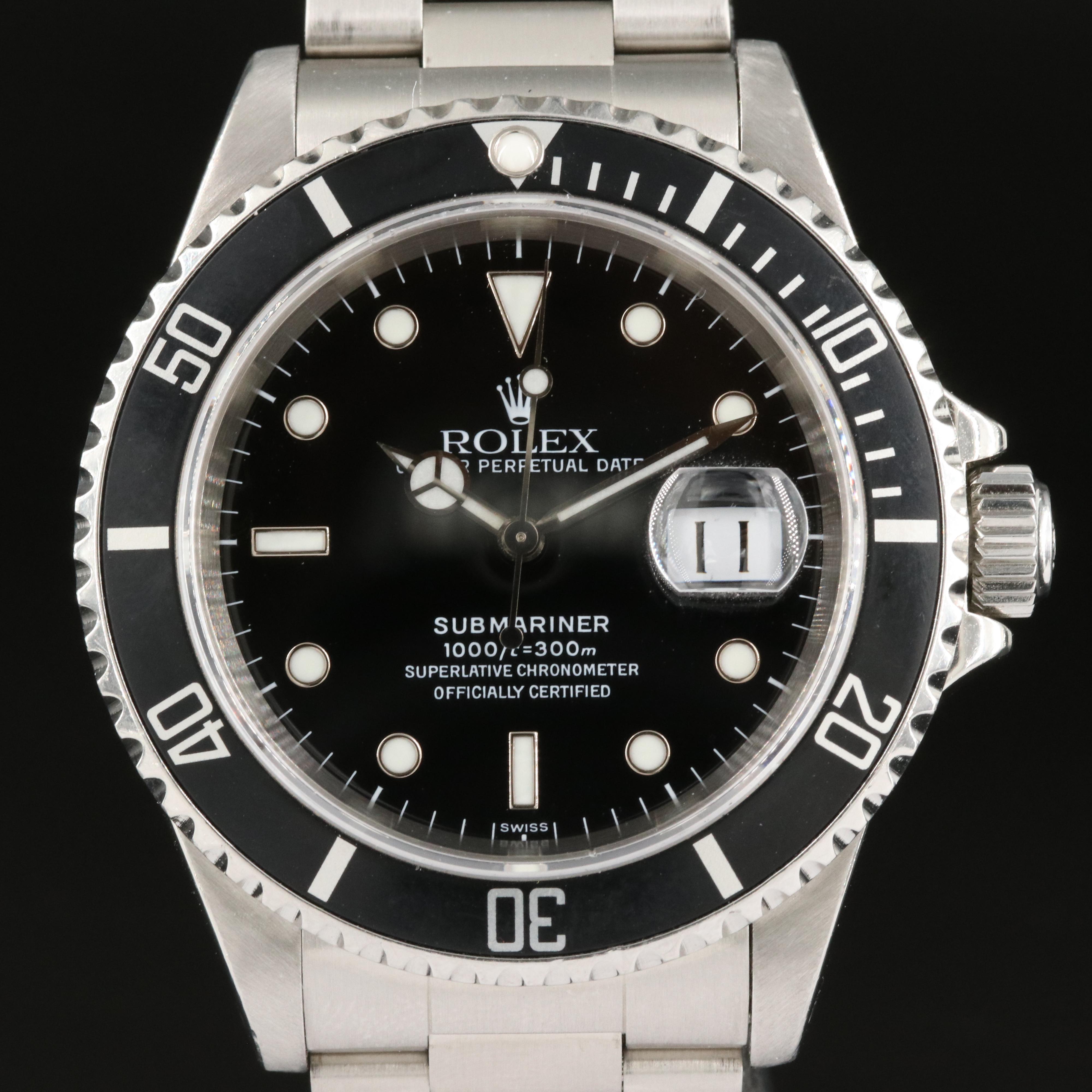 1999 Rolex Oyster Perpetual Date Submariner Watch