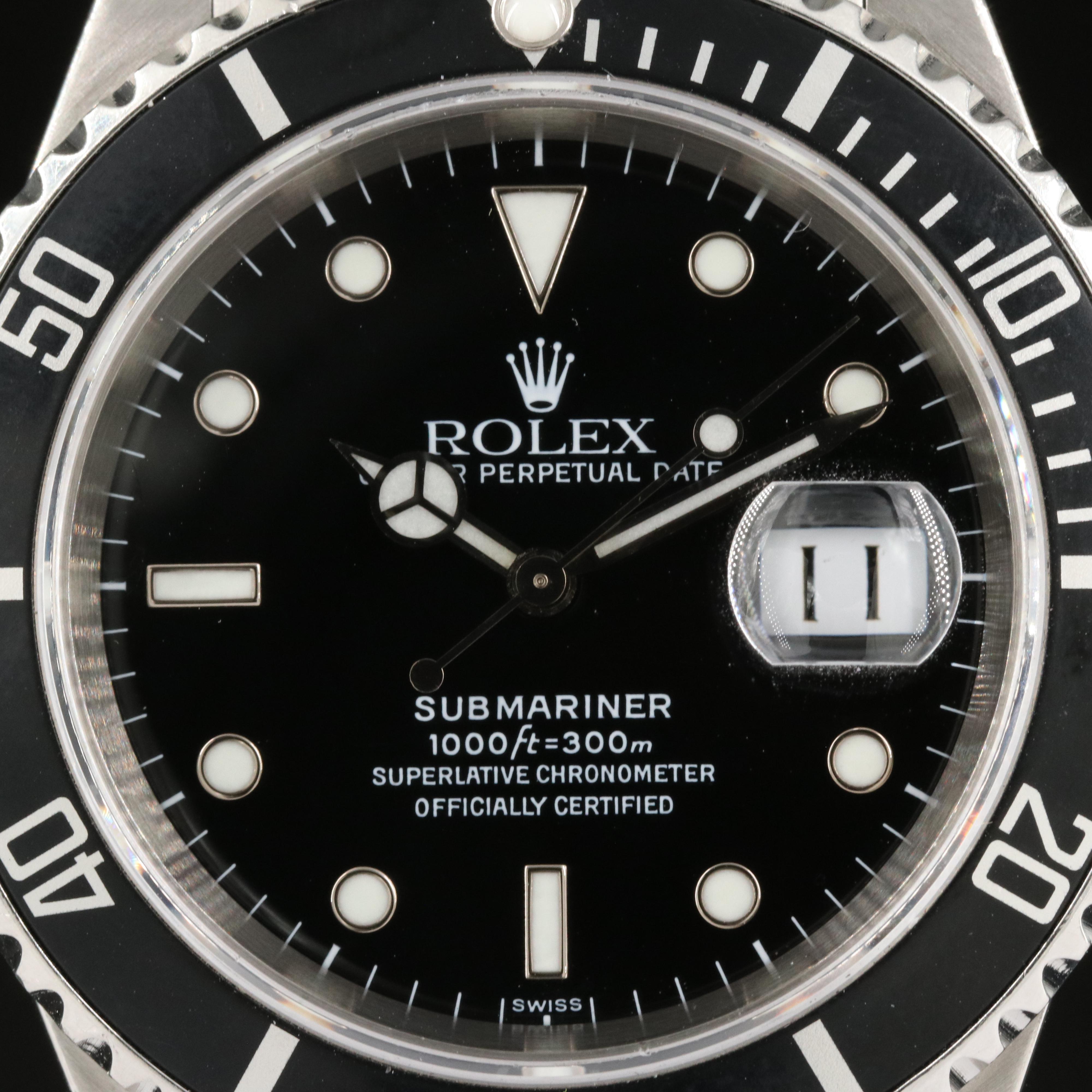 1999 Rolex Oyster Perpetual Date Submariner Watch