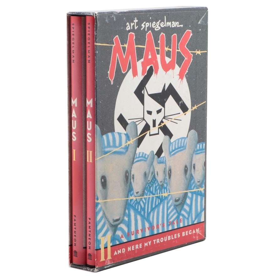 First Edition "Maus: A Survivor's Tale" Box Set by Art Spiegelman, 1991