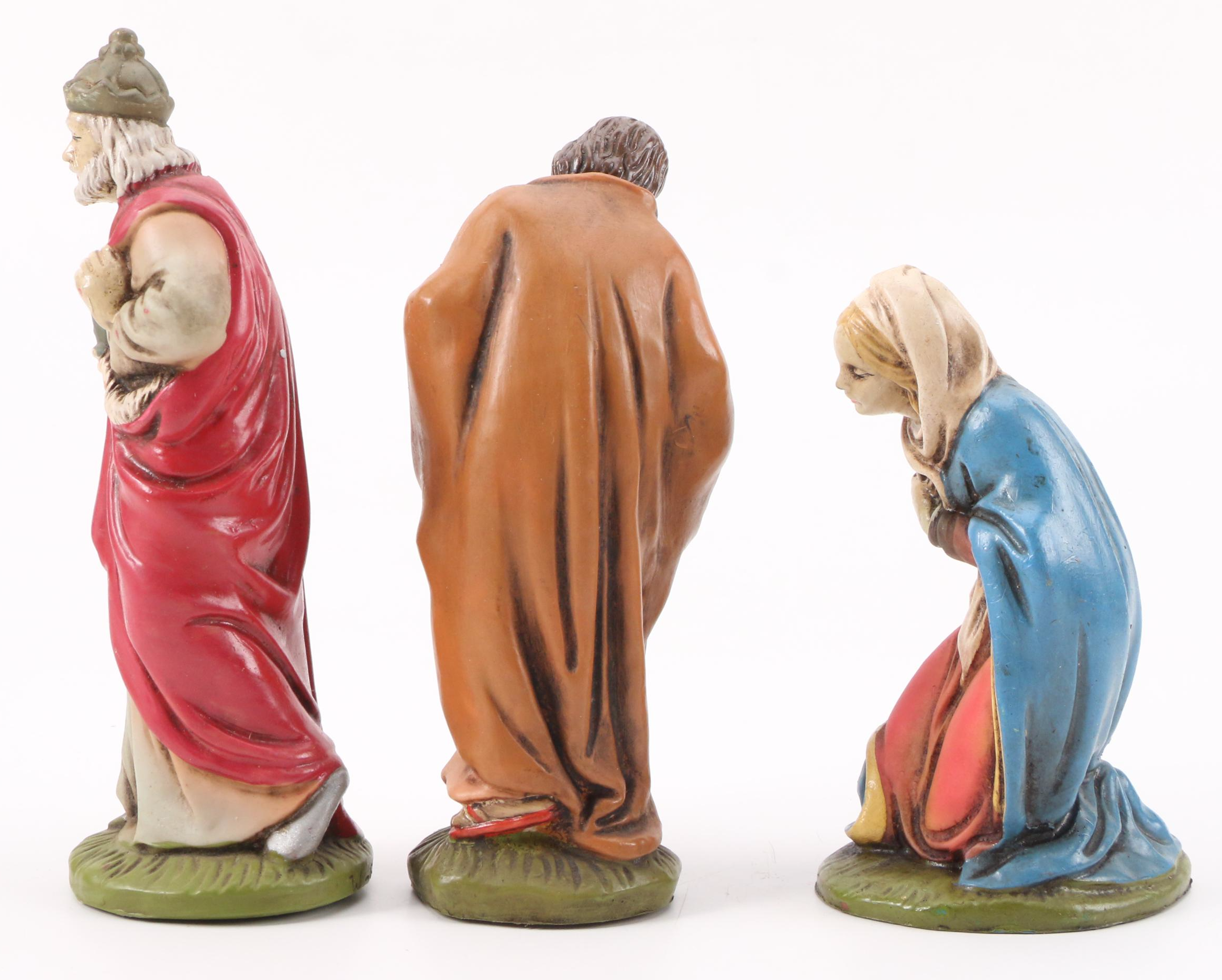 German Christmas Nativity Set, Mid to Late 20th Century