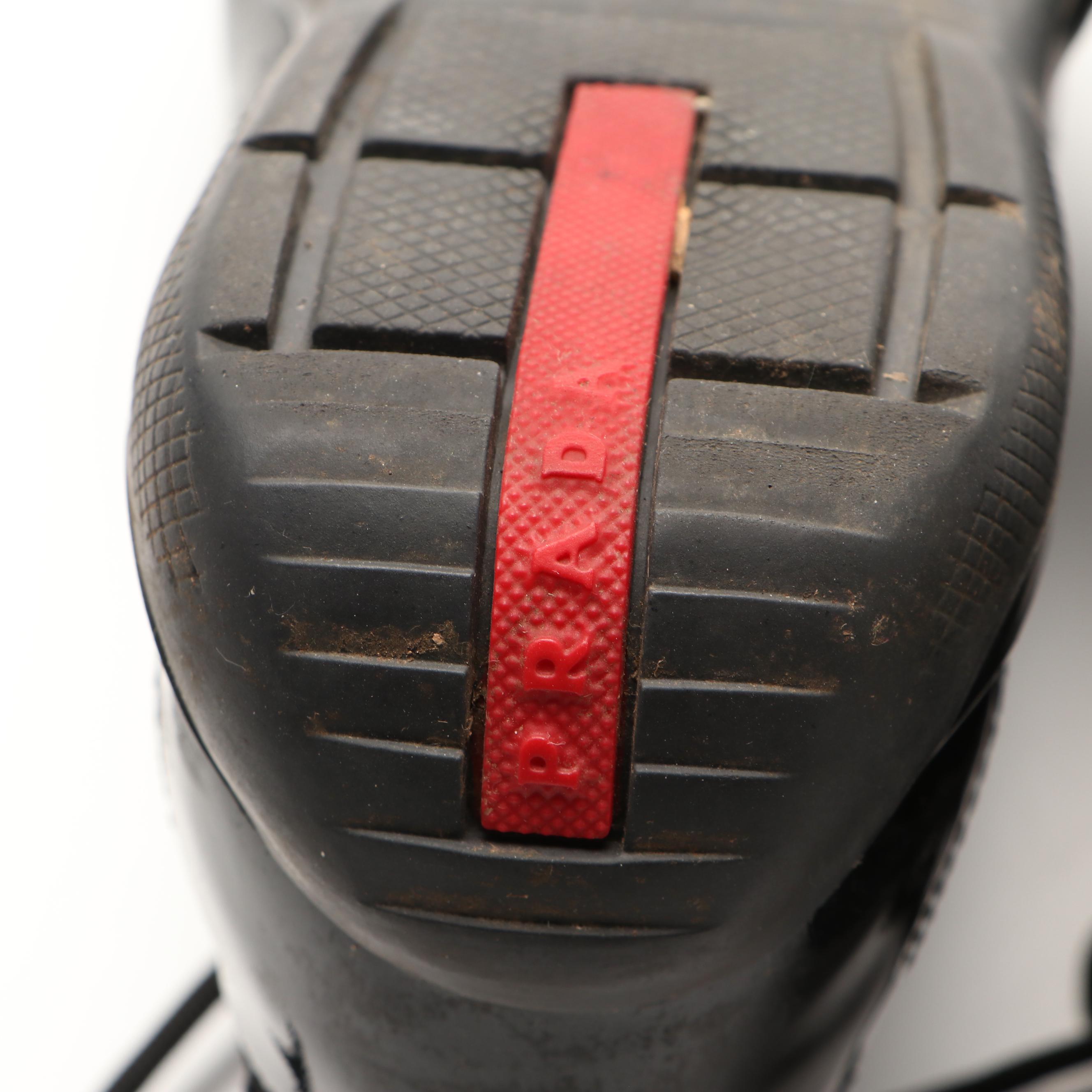 Prada Luna Rossa America's Cup Sneakers with Patent Leather Trim