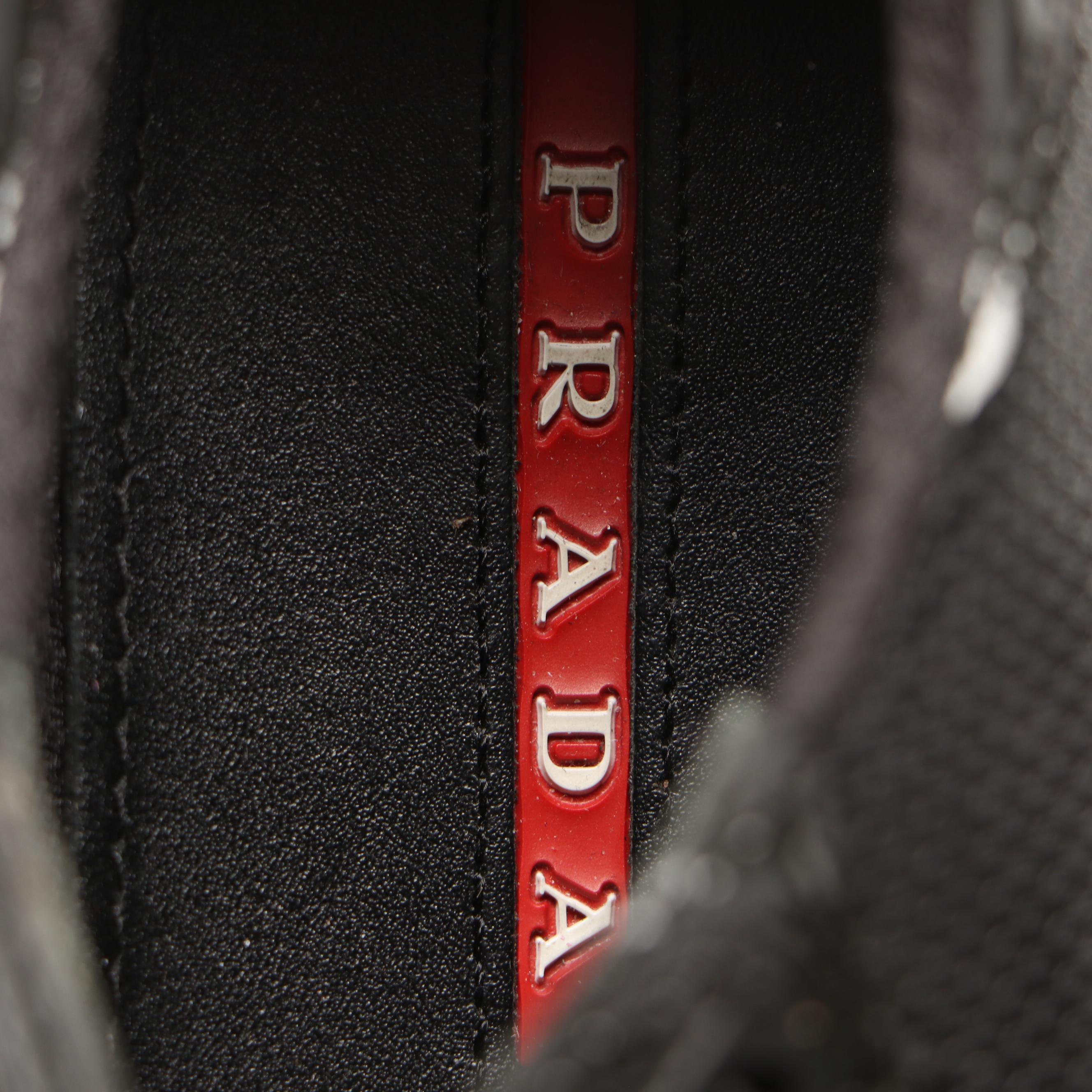 Prada Luna Rossa America's Cup Sneakers with Patent Leather Trim