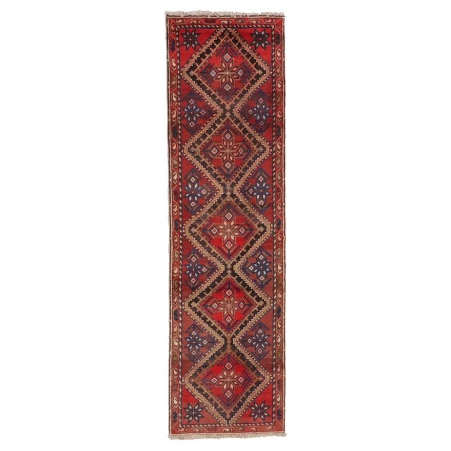 2'6 x 9'1 Hand-Knotted Persian Chenar Carpet Runner