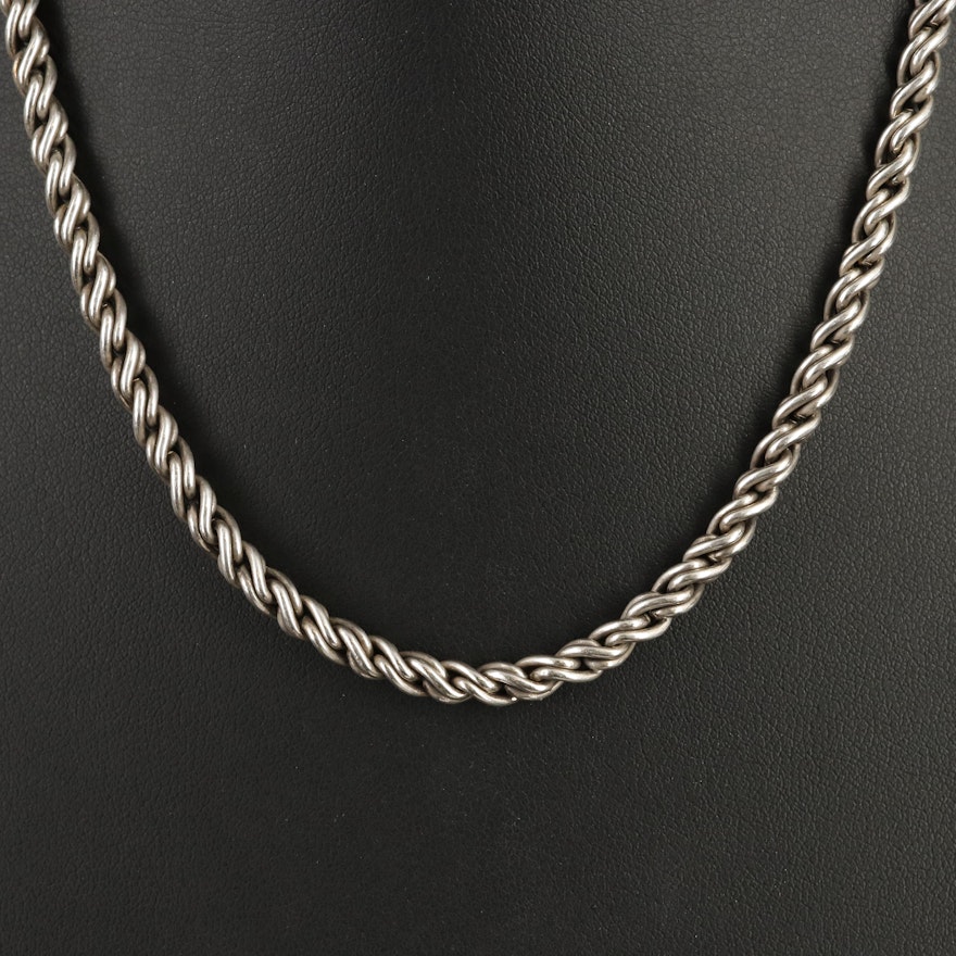 Sterling Fancy Link Necklace