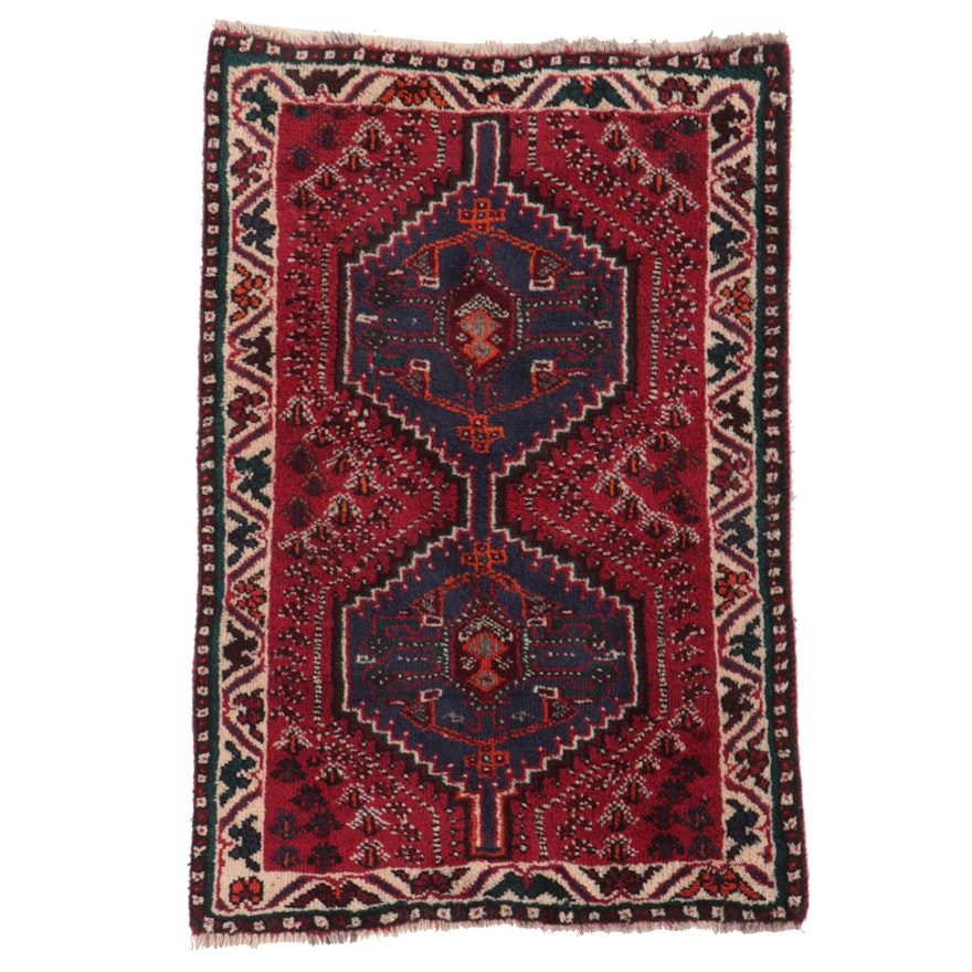 3'3 x 5' Hand-Knotted Persian Kurdish Area Rug