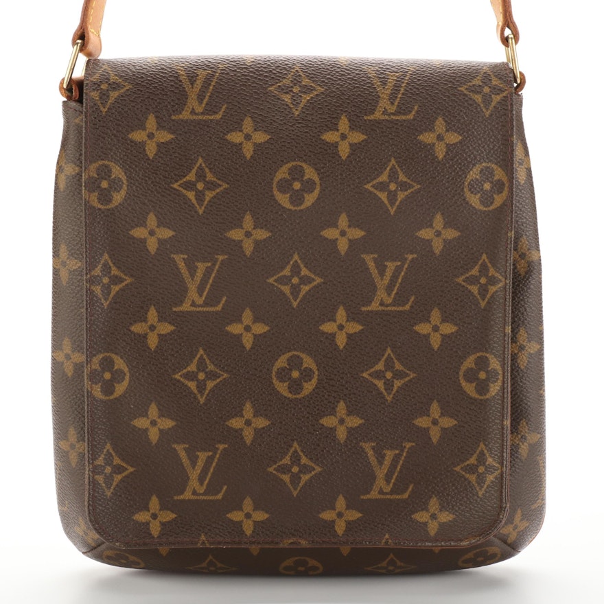 Louis Vuitton Musette Salsa PM Flap Shoulder Bag in Monogram Canvas and Leather