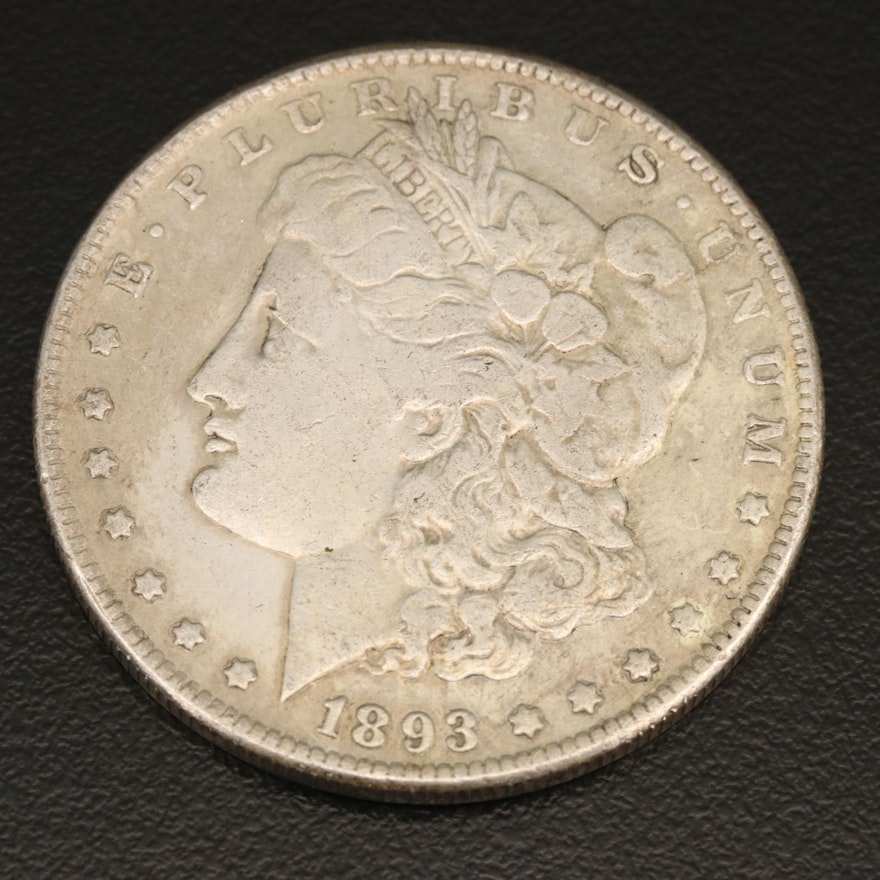 Low Mintage 1893-CC Silver Morgan Dollar