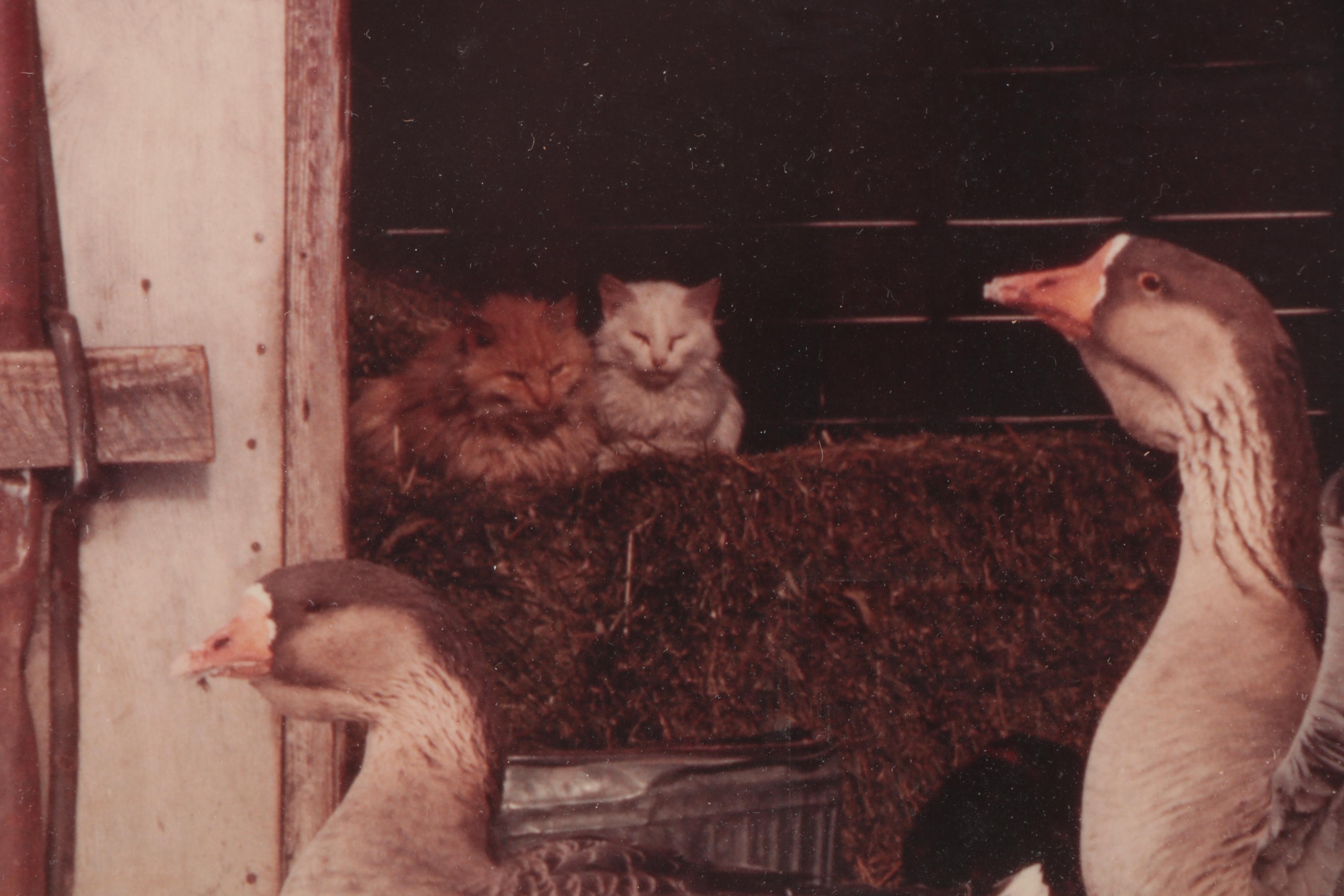 N. Ross Ruddick Giclée "Farm Friends," Late 20th Century