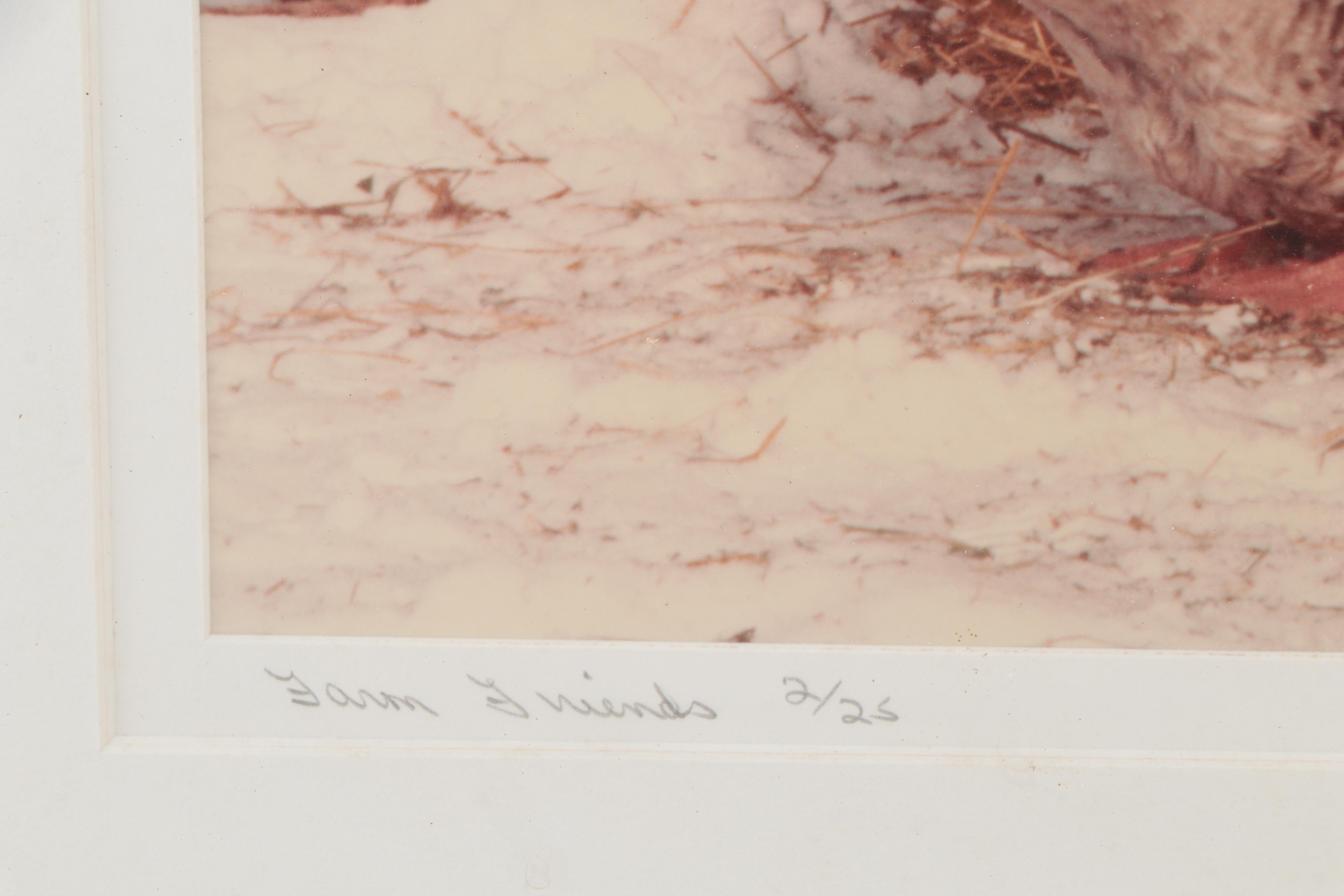 N. Ross Ruddick Giclée "Farm Friends," Late 20th Century