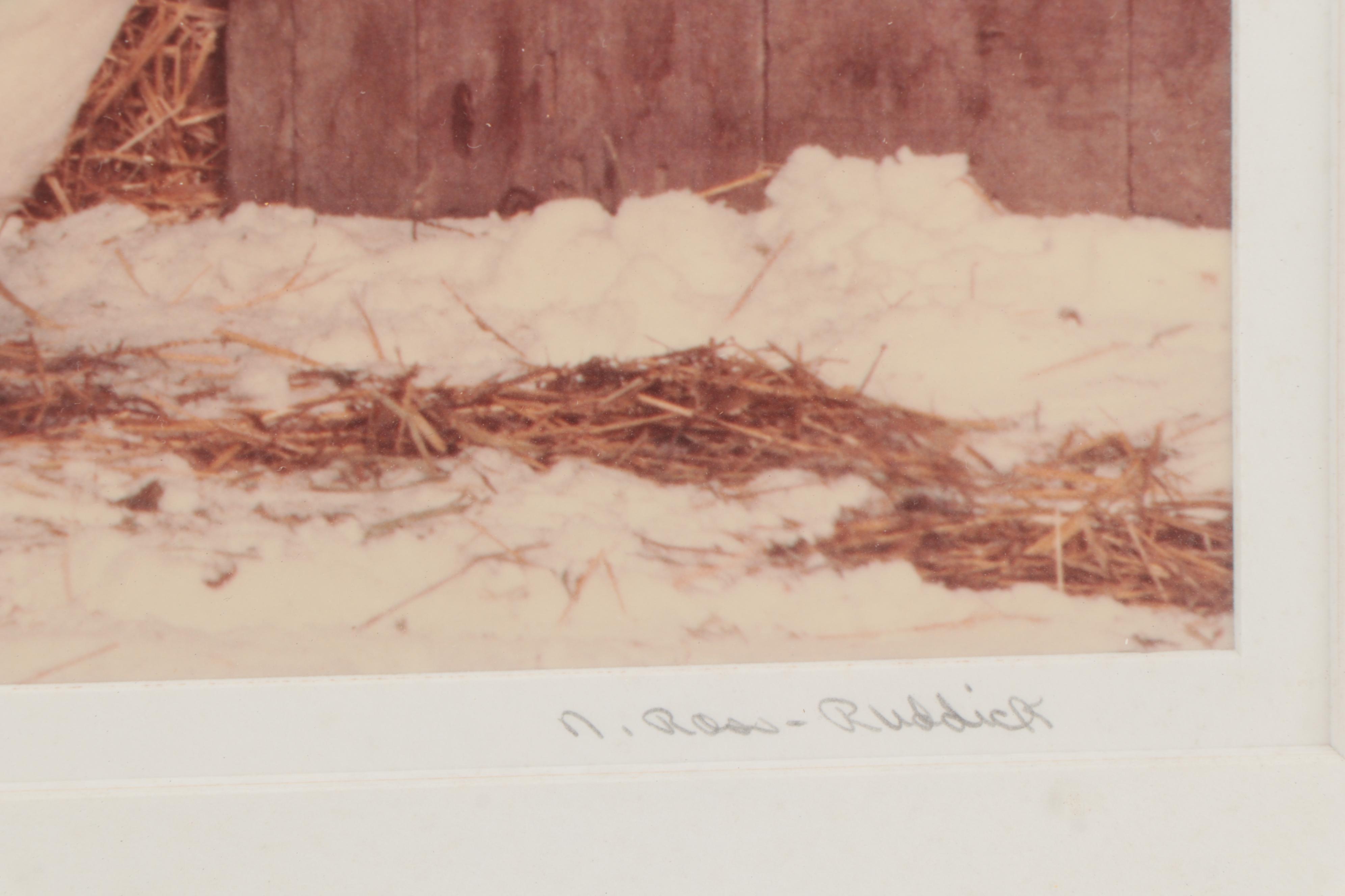 N. Ross Ruddick Giclée "Farm Friends," Late 20th Century