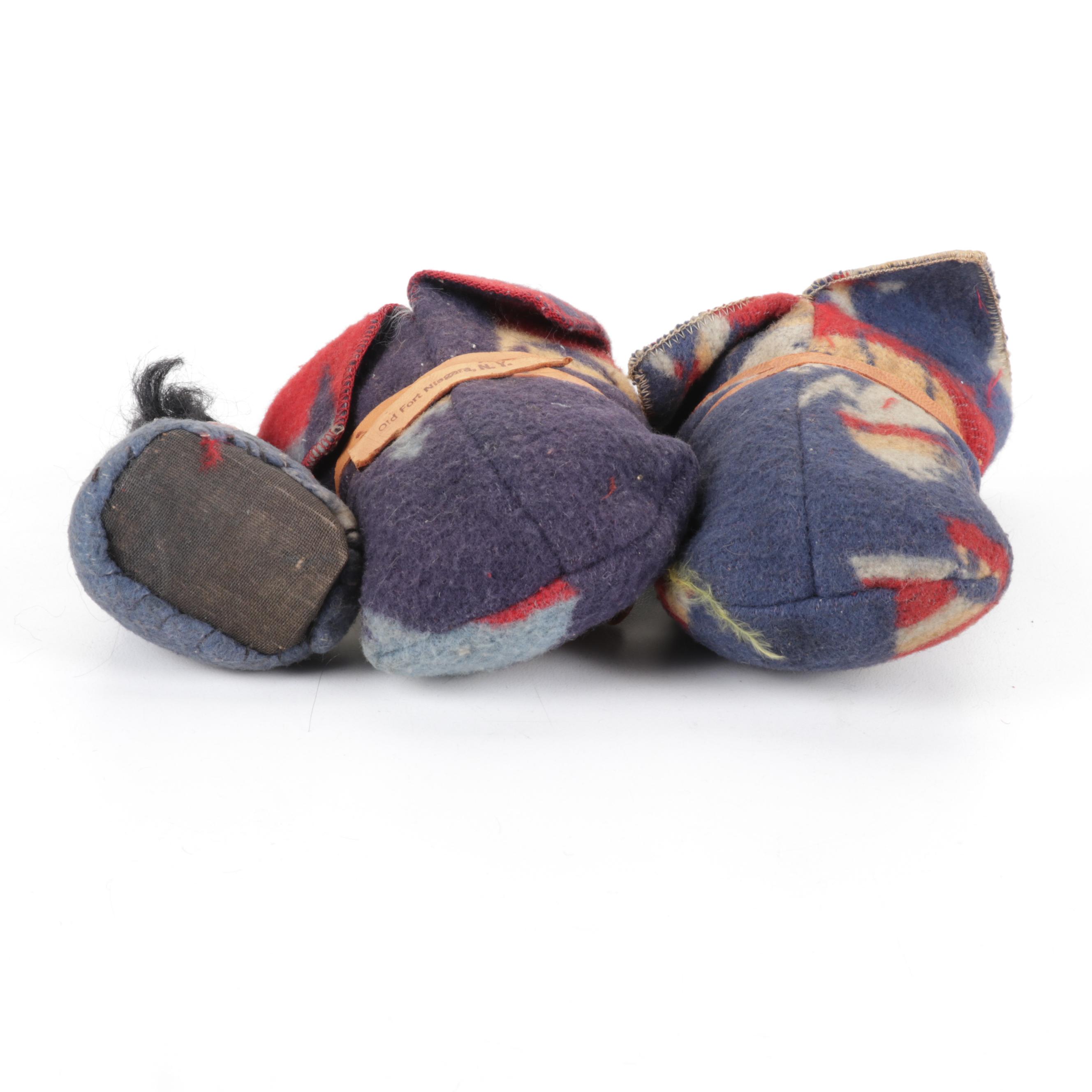 Native American Hand-Crafted Skookum Dolls, Mid-20th Century