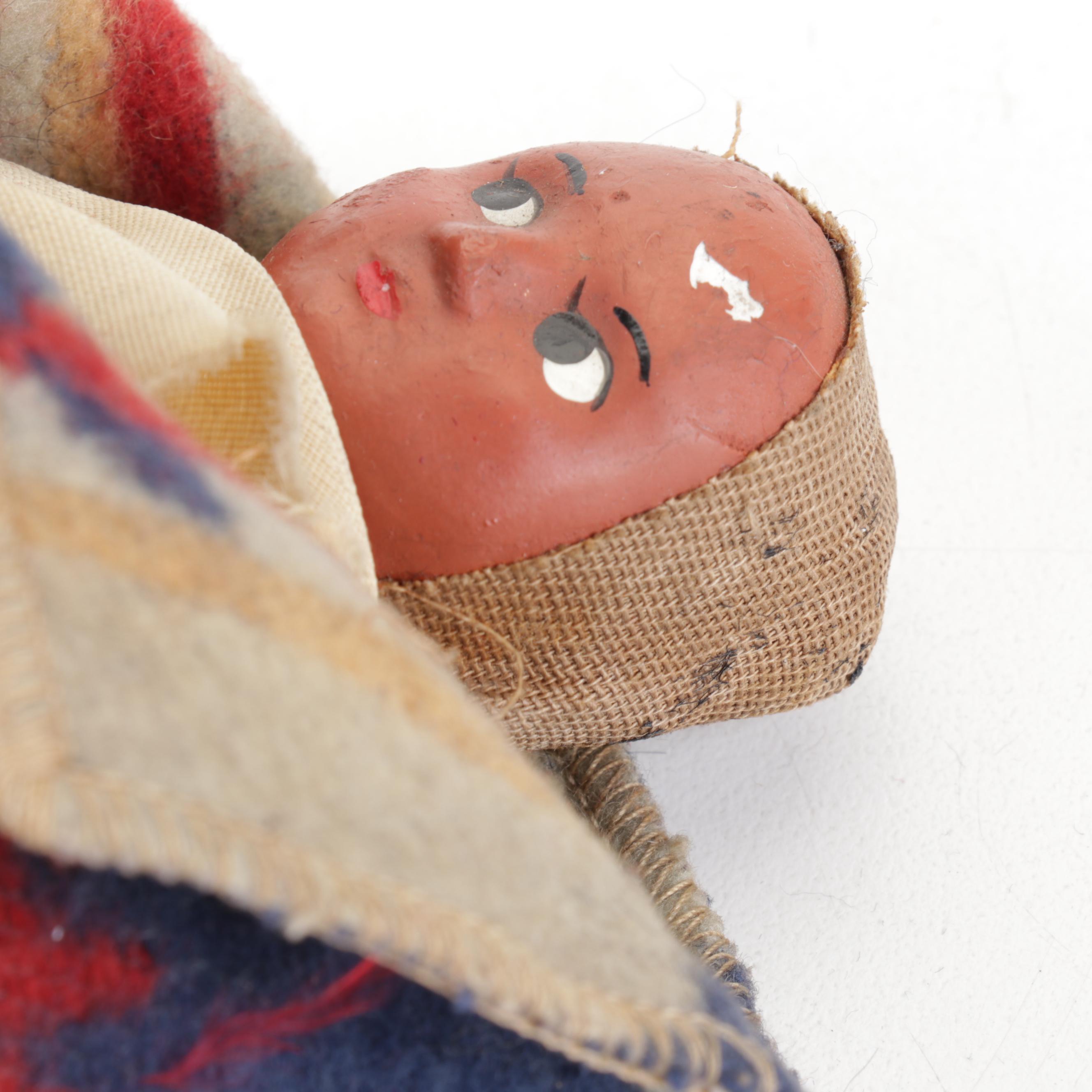 Native American Hand-Crafted Skookum Dolls, Mid-20th Century