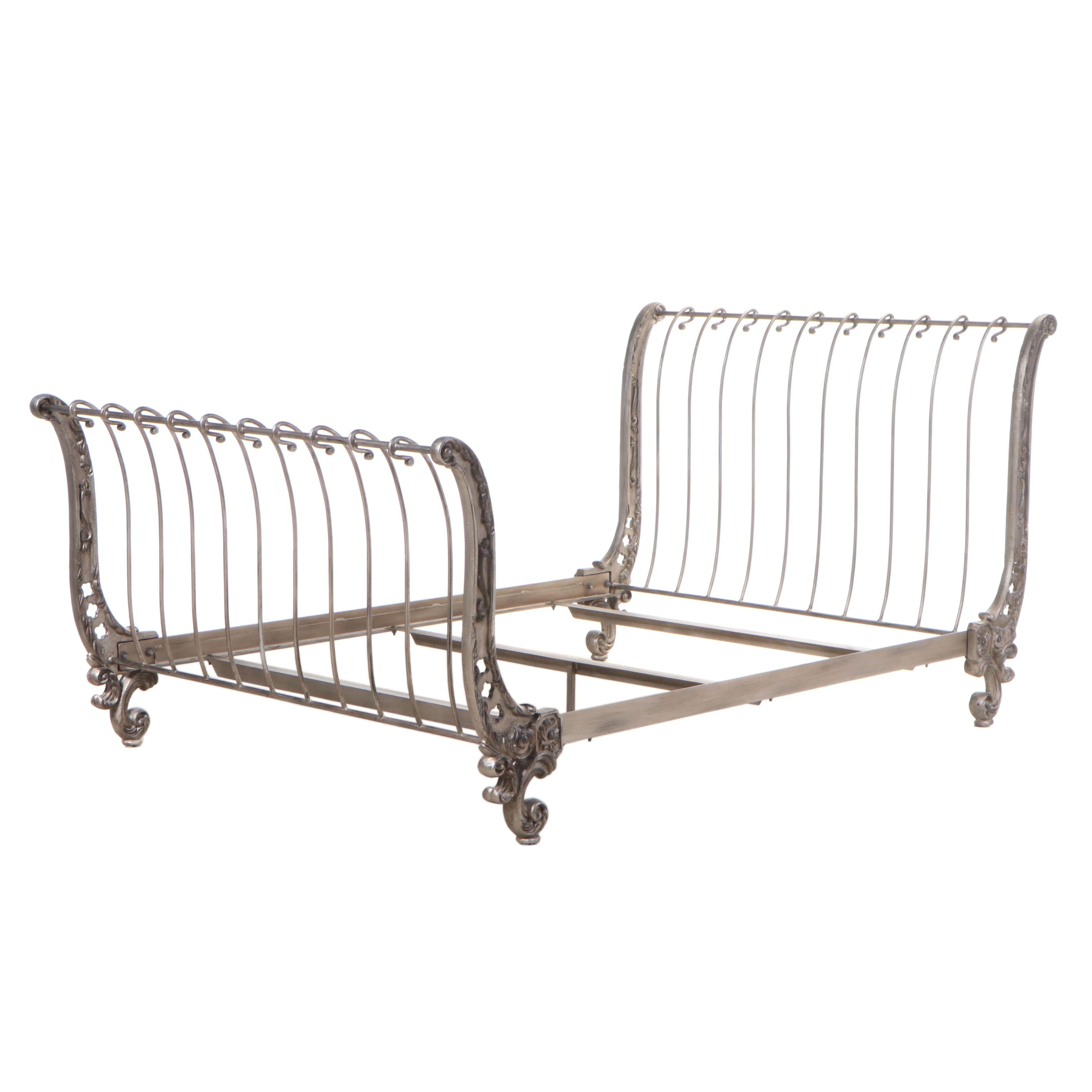 Cast Iron Sleigh Bed in Queen Size