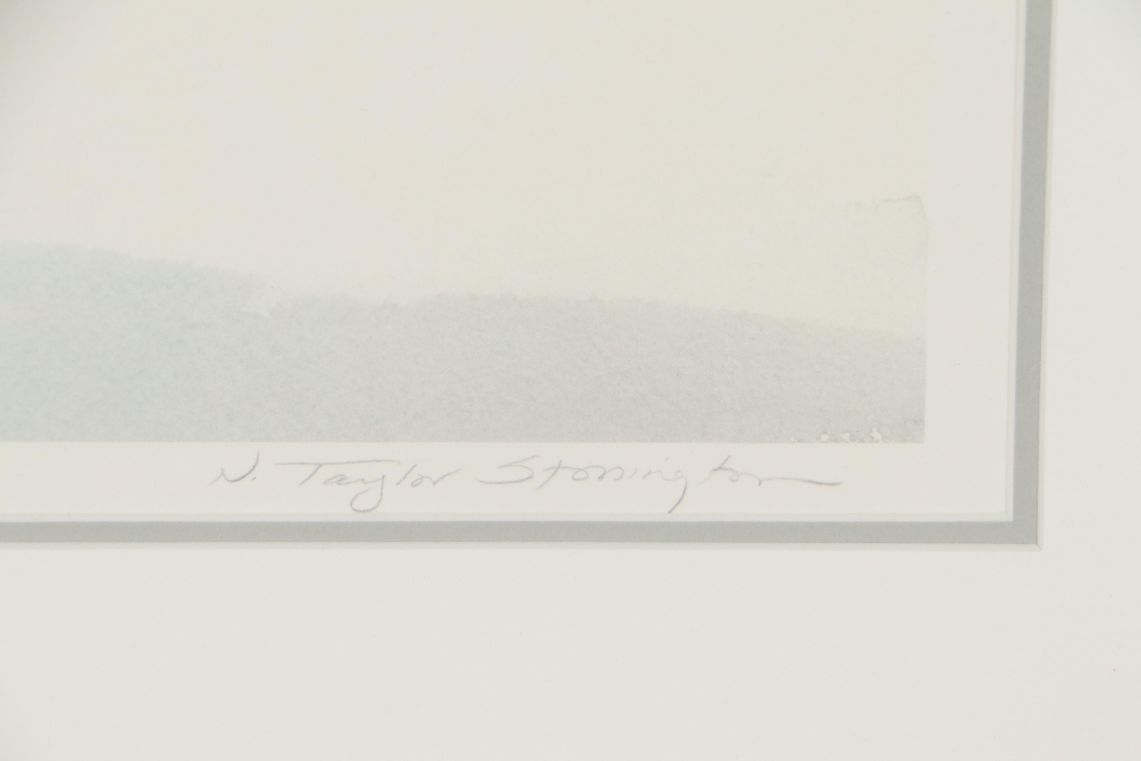 Nancy Taylor Stonington Offset Lithograph "Fox Creek," Late 20th Century