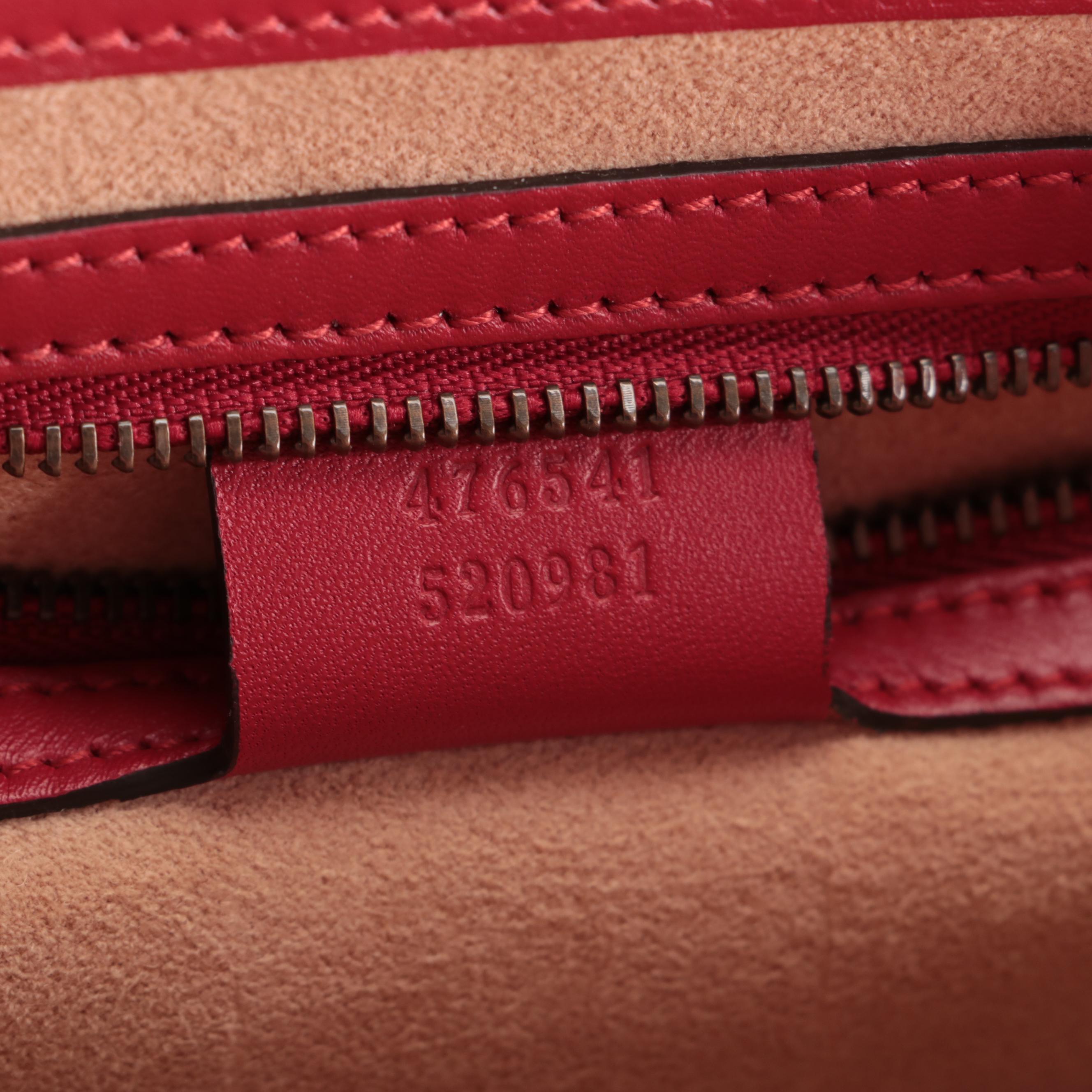 Gucci Queen Margaret Top Handle Bag in Colorblock Leather with Embellished Flap