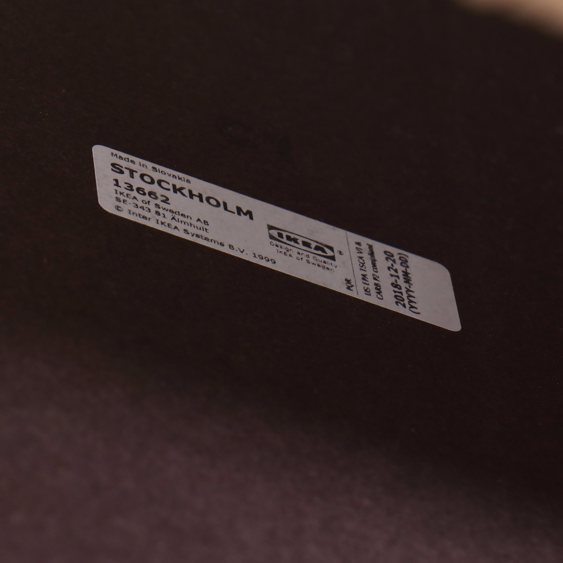 IKEA "Stockholm" Modernist Style Walnut and Papercord Coffee Table