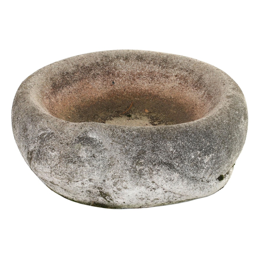 Cast Concrete Cat Shallow Planter