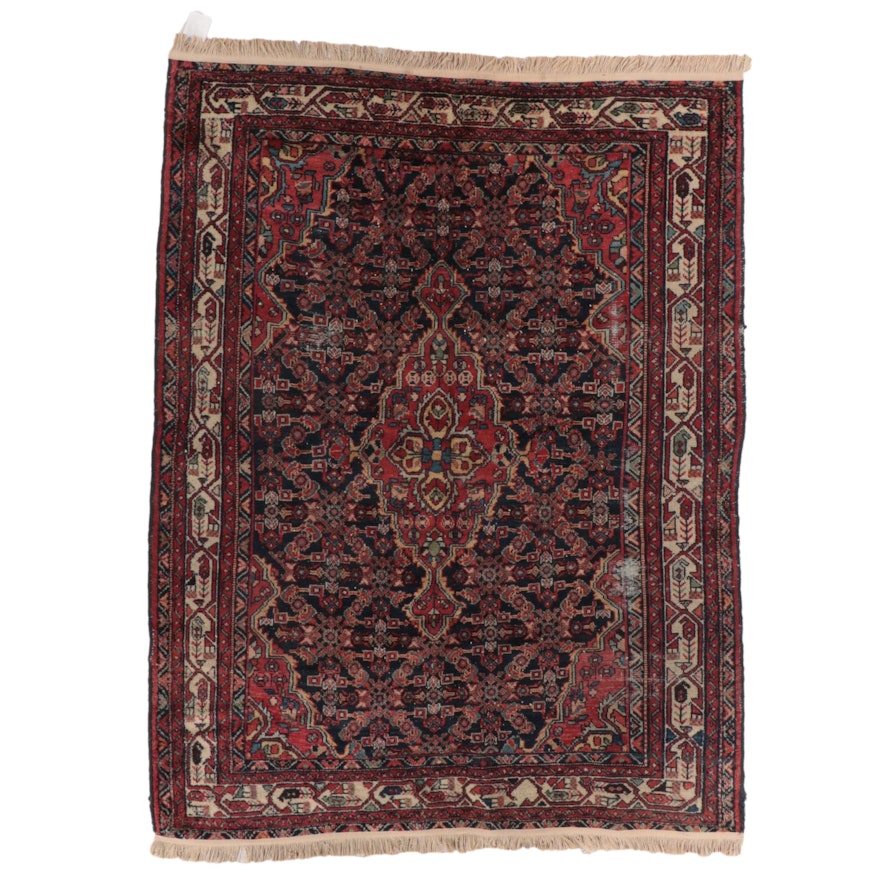 5'1 x 6'10 Hand-Knotted Persian Hamadan Area Rug