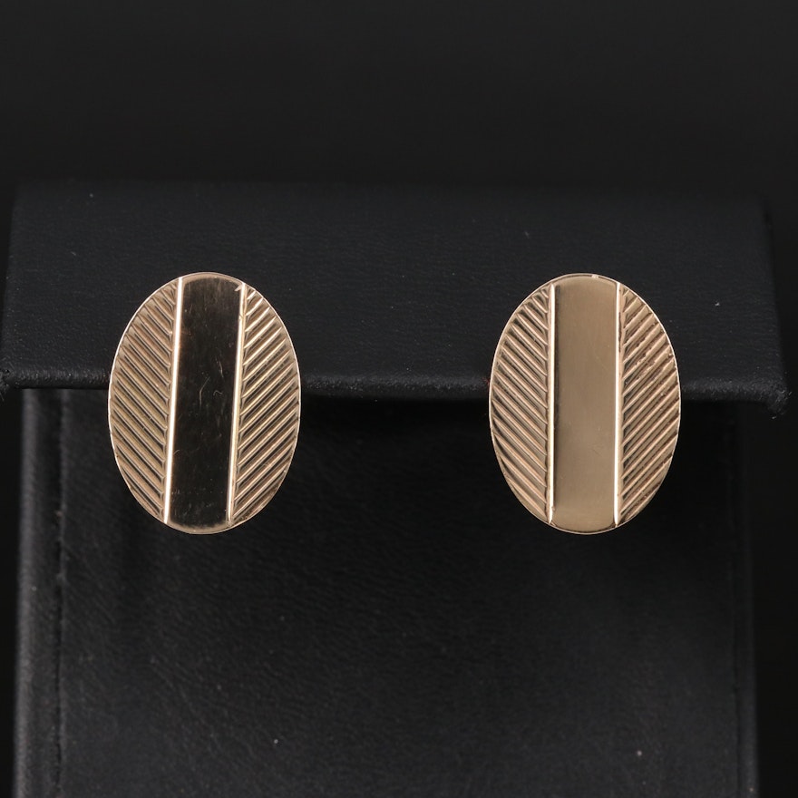 14K Oval Earrings