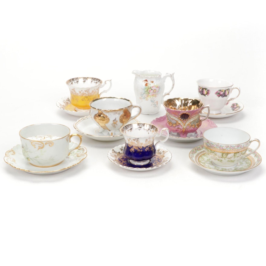 Royal Albert, Ridgway Queen Anne Pottery and Other Bone China Teacups