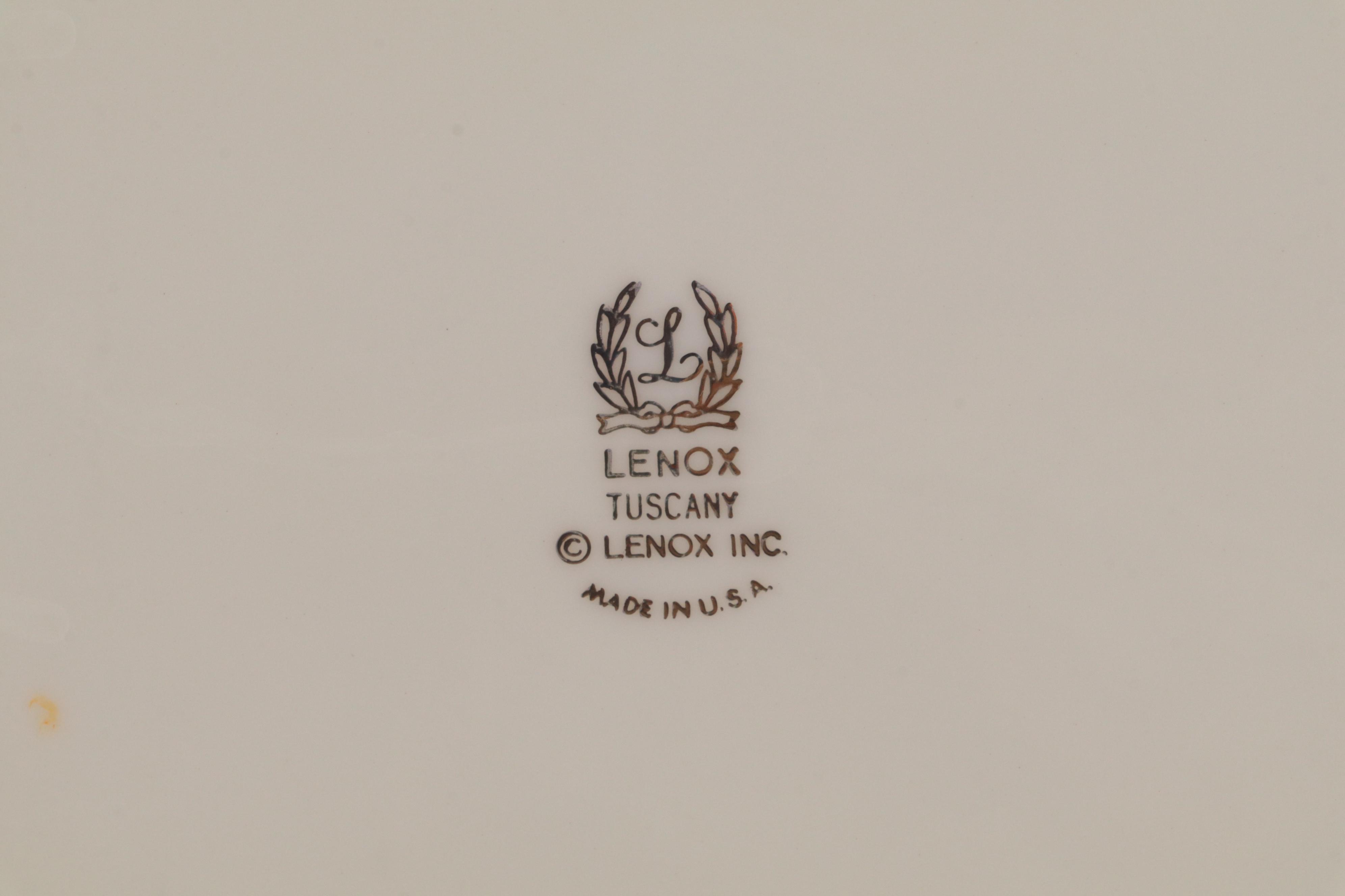 Lenox "Tuscany" Bone China Dinnerware, 1972-1982