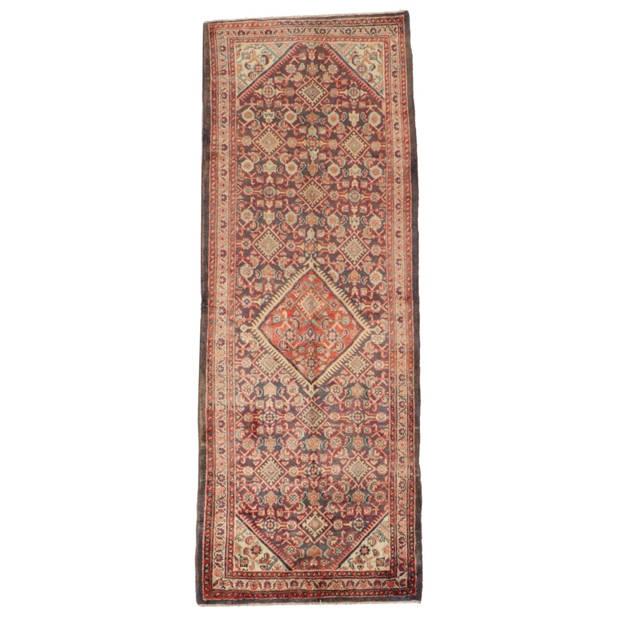 3'11 x 10'10 Hand-Knotted Persian Hamadan Long Rug