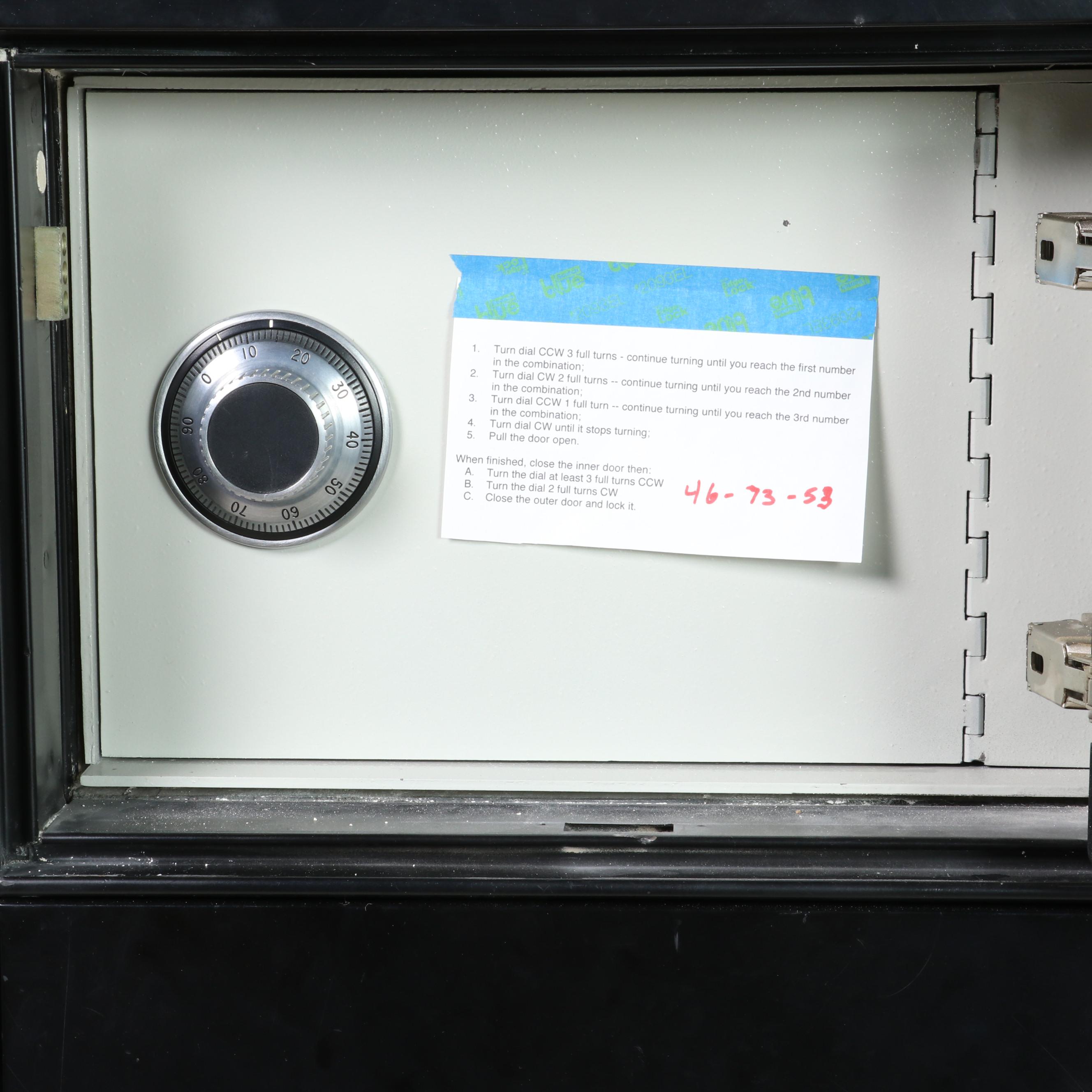 FireKing Locking Filing Cabinet with Safe