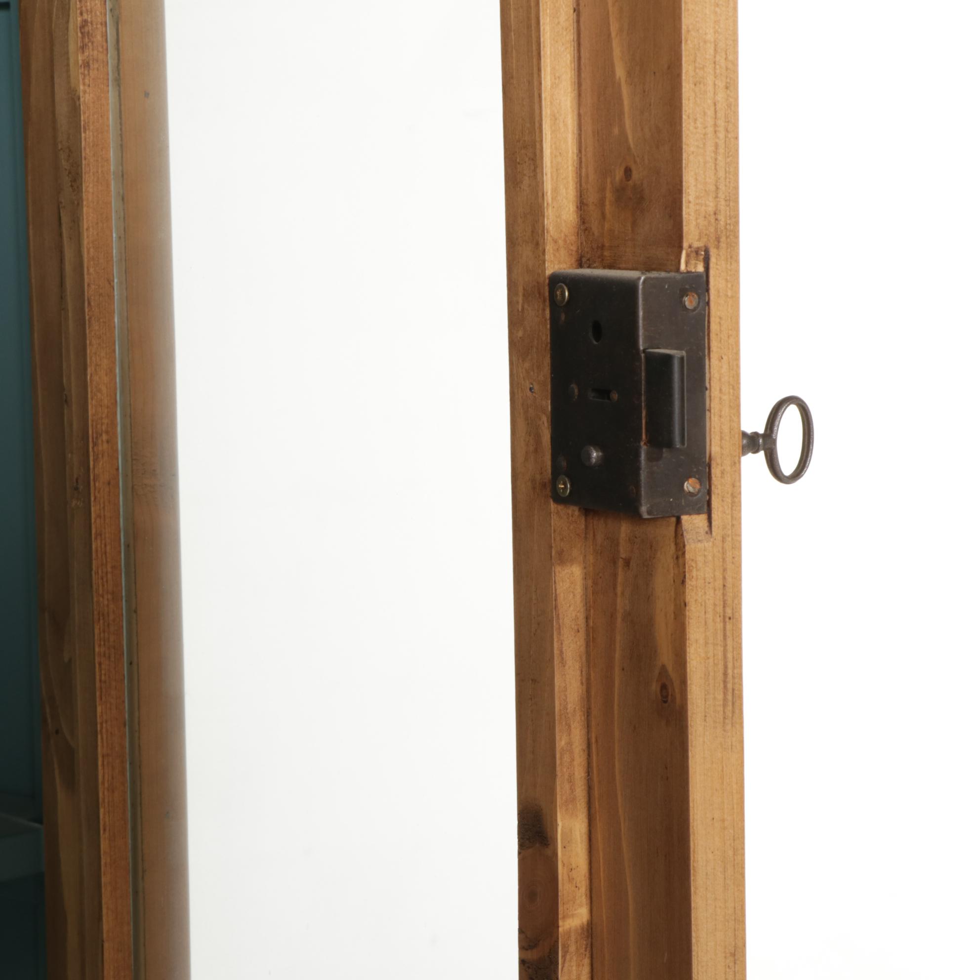 Romanian Rustic Pine China Cabinet, 21st Century