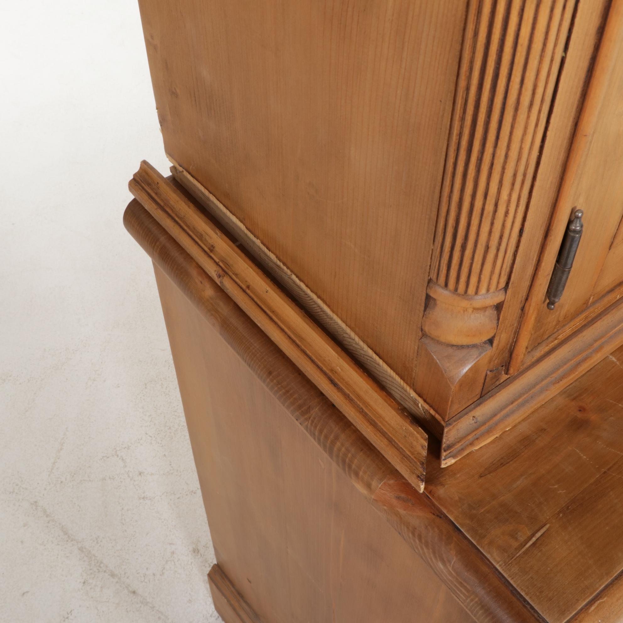 Romanian Rustic Pine China Cabinet, 21st Century