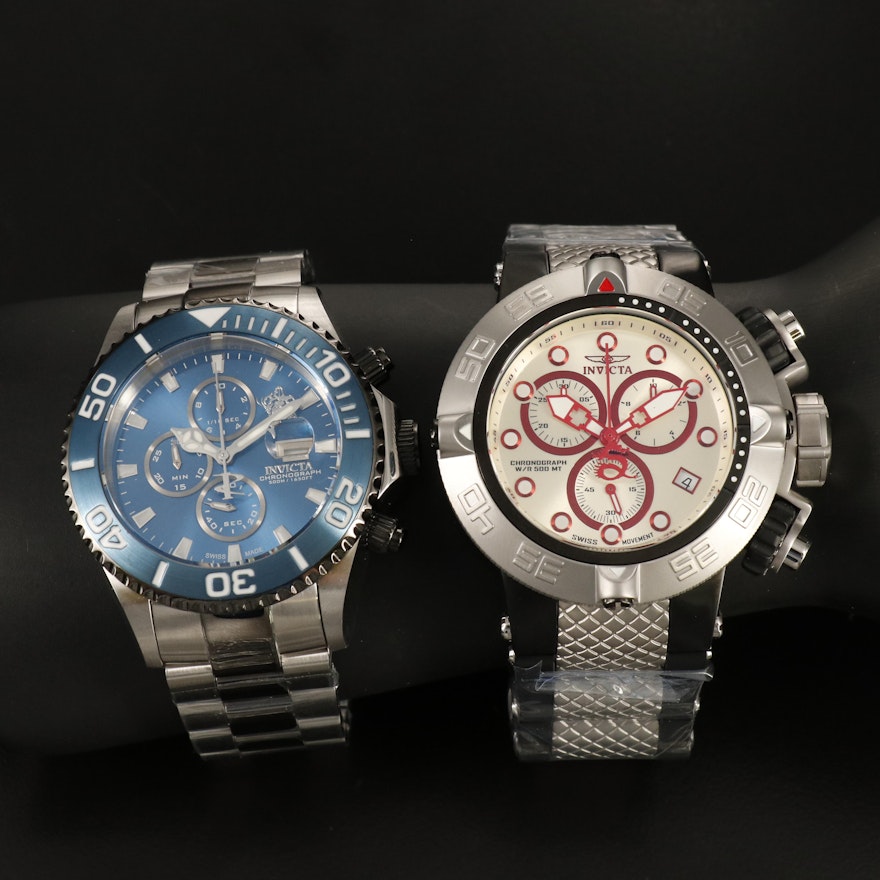 Invicta Seabase and Subaqua Chronograph Wristwatches