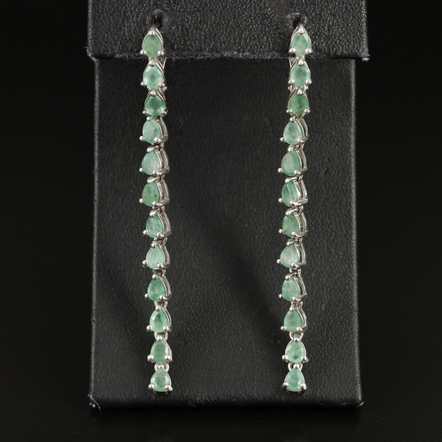 Sterling Emerald Earrings