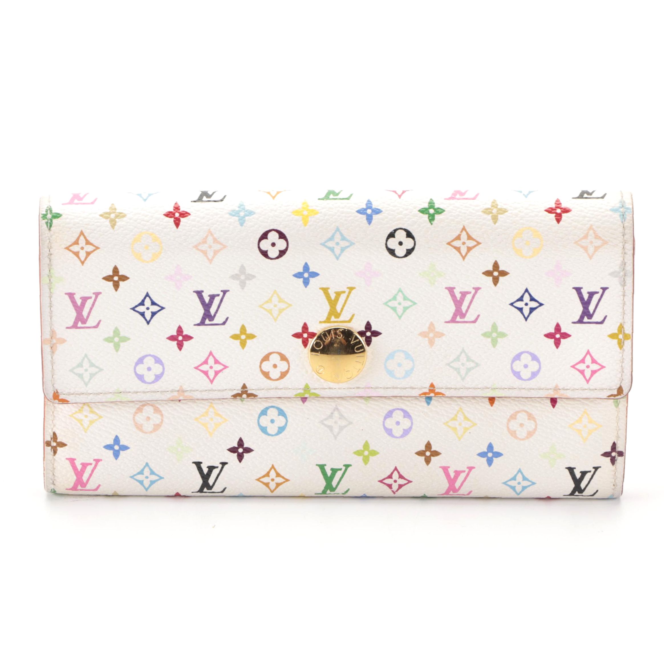 Louis Vuitton x Takashi Murakami Sarah Wallet in Multicolor Monogram Canvas