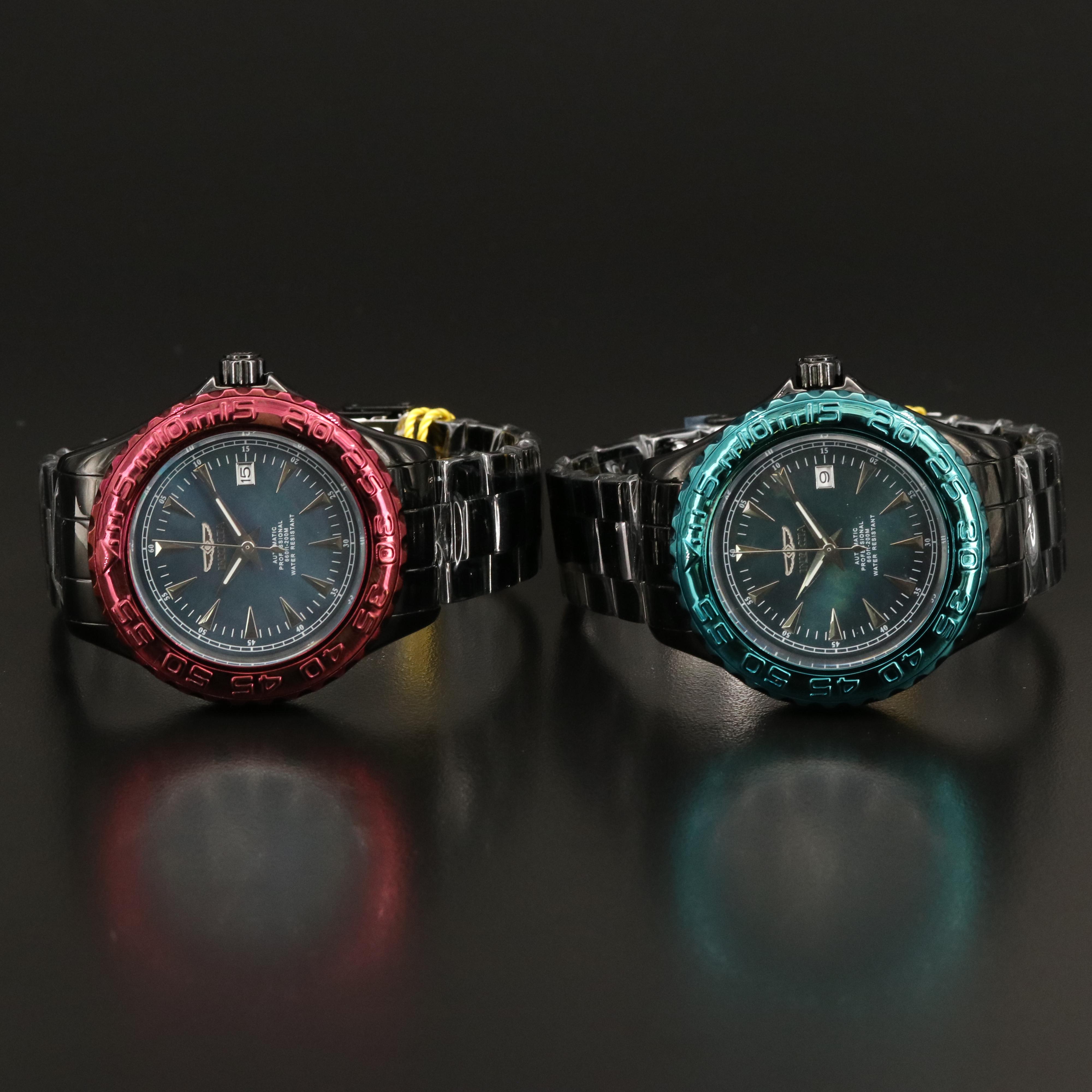 Pair of Invicta Watches in Carry Case